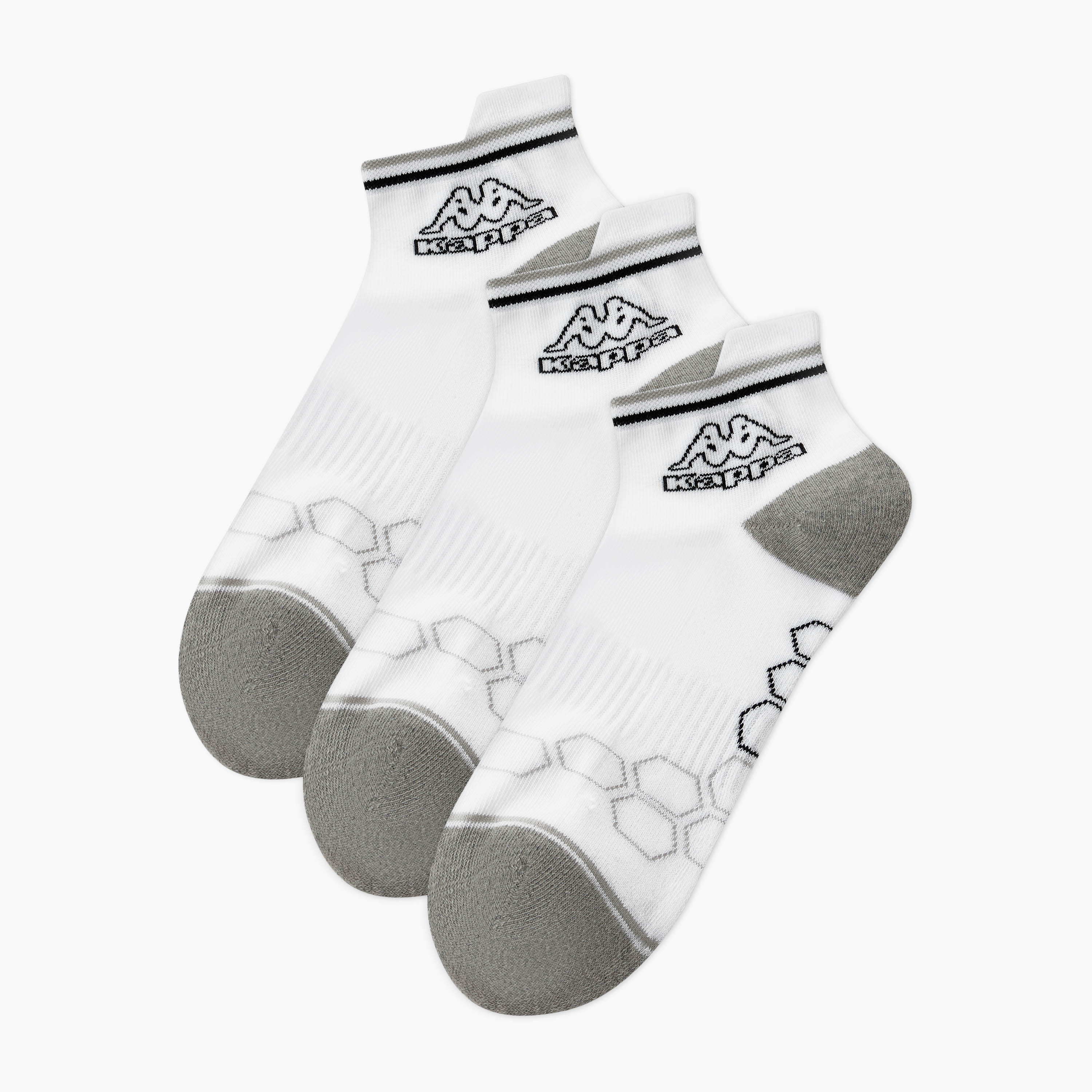 Kappa Men Socks Ankle Length Half Terry - Set of 3-men-socks-image-1