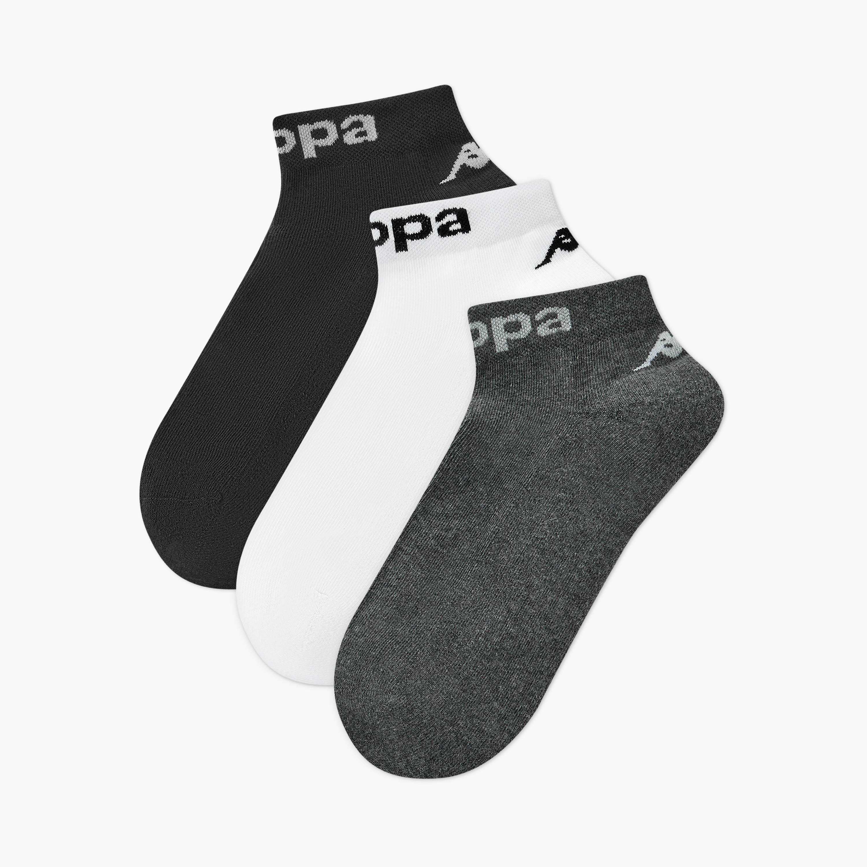 Kappa Men Socks Ankle Length Half Terry - Set of 3-men-socks-image-1
