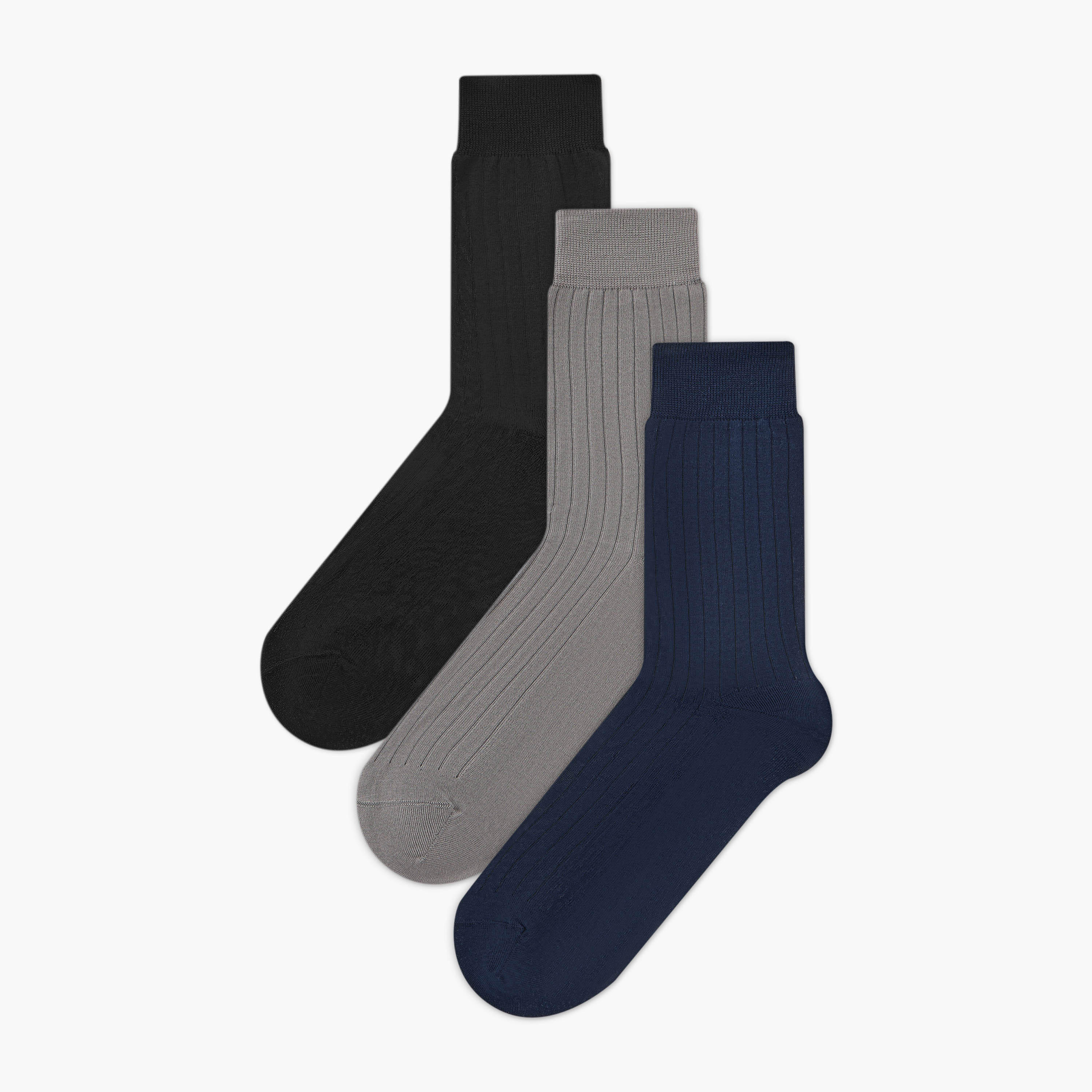 Men Formal Socks Mercerised - Set of 3-men-socks-image-1