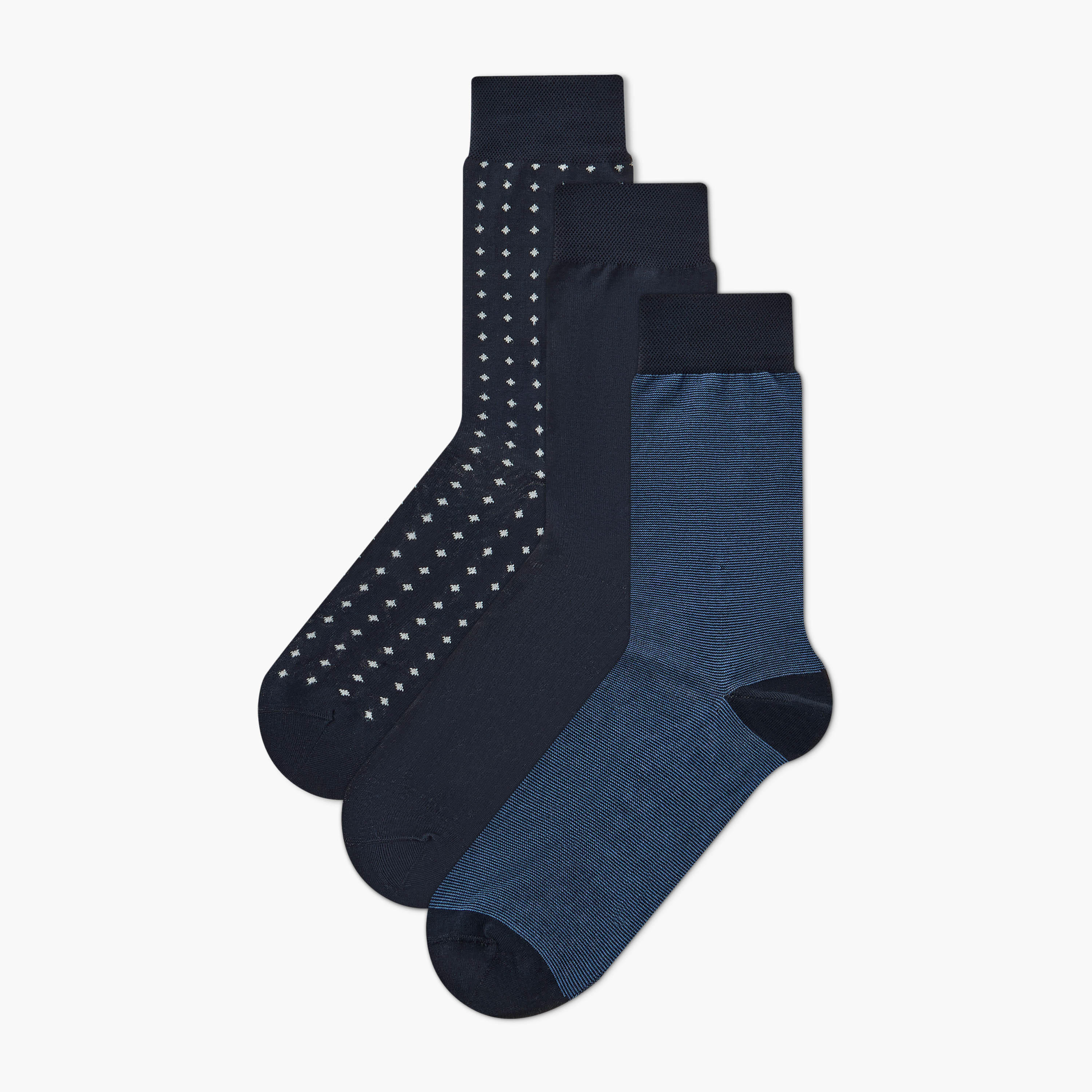 طقم جوارب رسمية مرسيريز رجالية أنيقة 3 قطع-men-socks-image-1