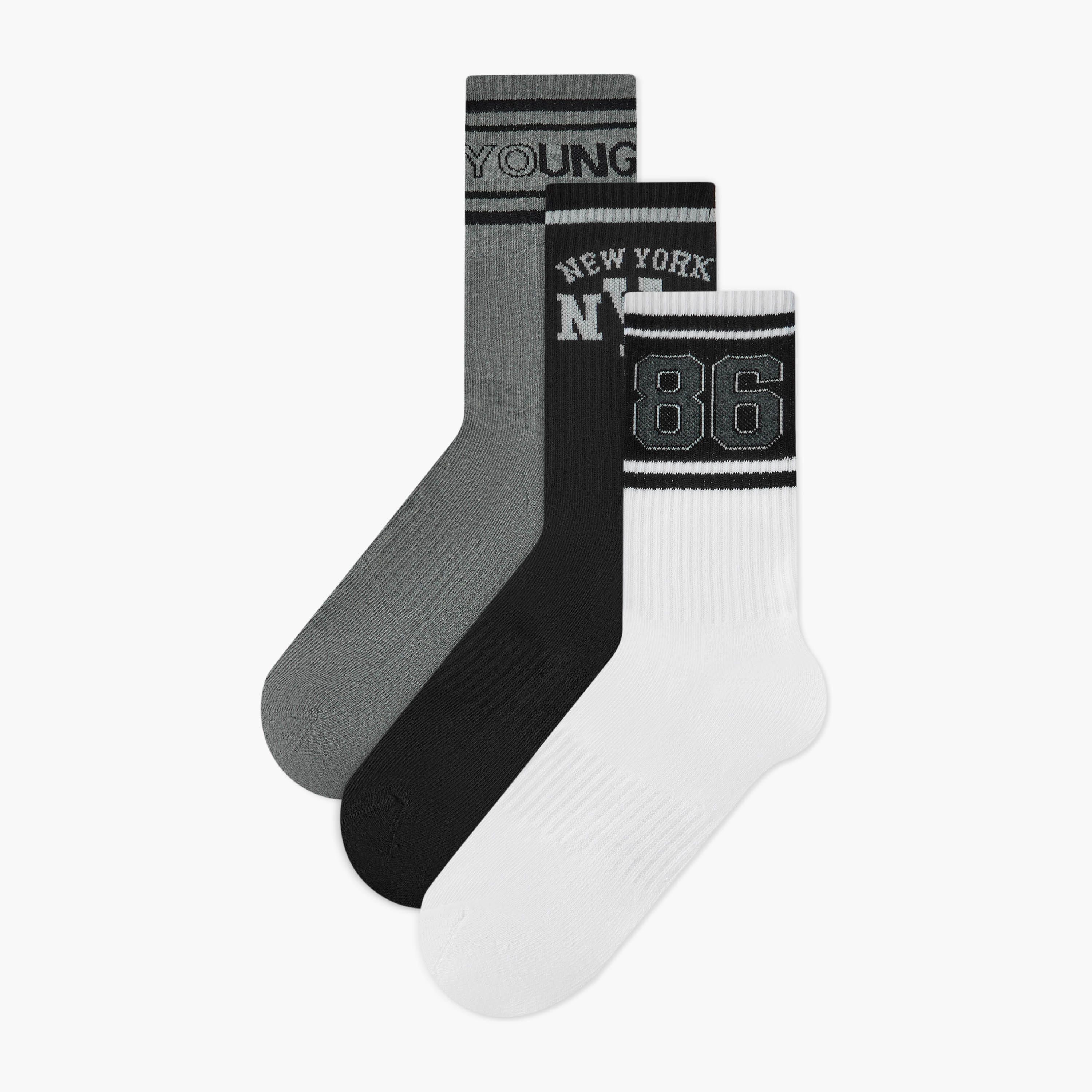 Men Socks Crew Length - Set of 3-men-socks-image-1