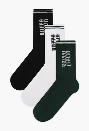Kappa Men Socks Crew Length Half Terry - Set of 3-men-socks-image-1