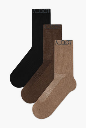 Men Socks Crew Length Half Terry - Set of 3-men-socks-image-1