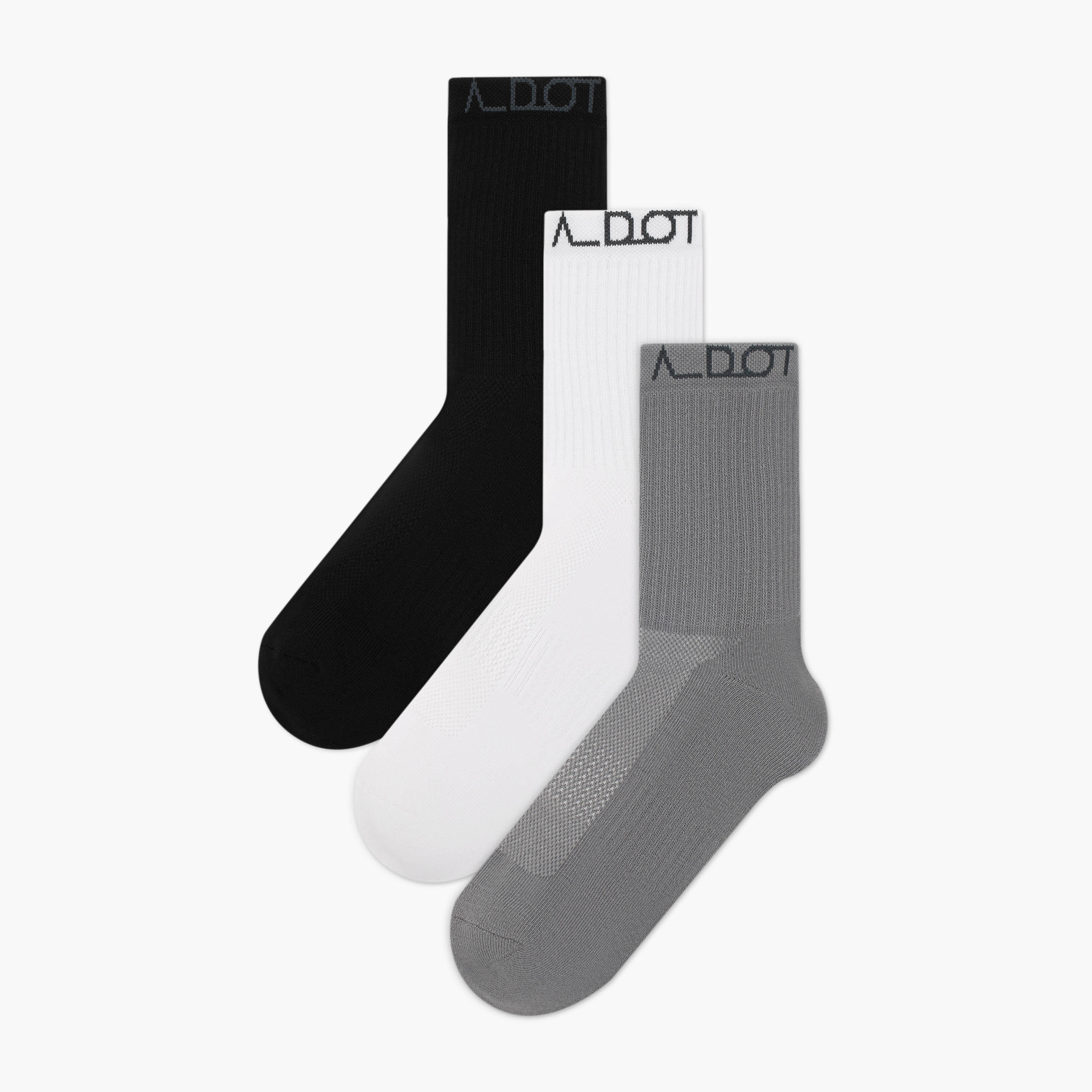 Men Socks Crew Length Half Terry - Set of 3-men-socks-image-1