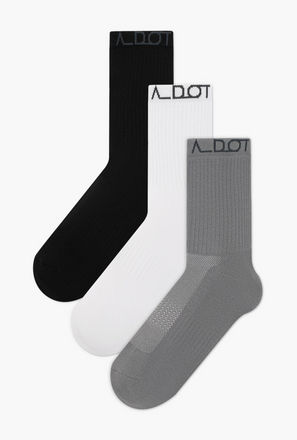 Men Socks Crew Length Half Terry - Set of 3-men-socks-image-1