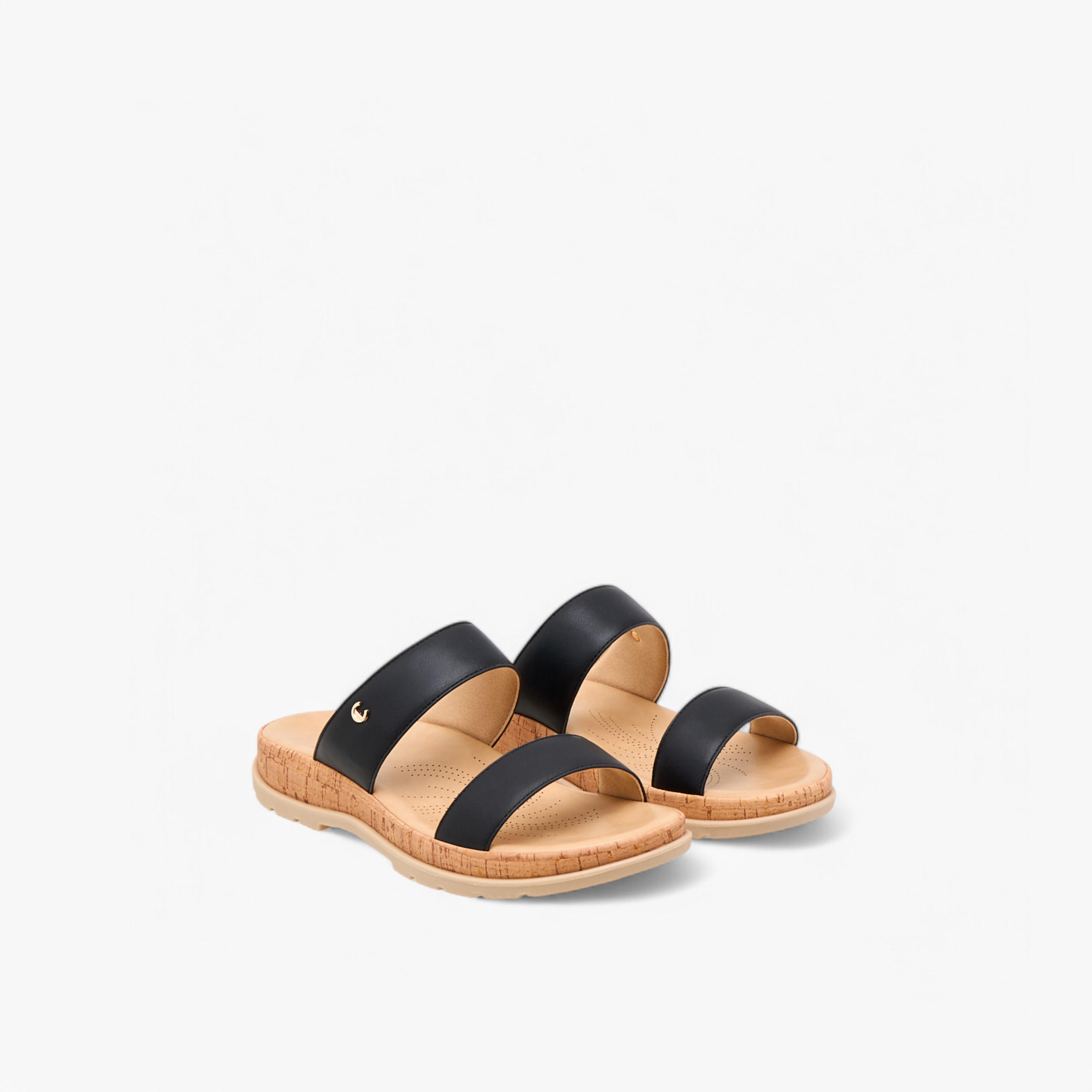 Le Confort Solid Slip-On Comfort Sandals-women-shoes-sandals-heeled-image-1