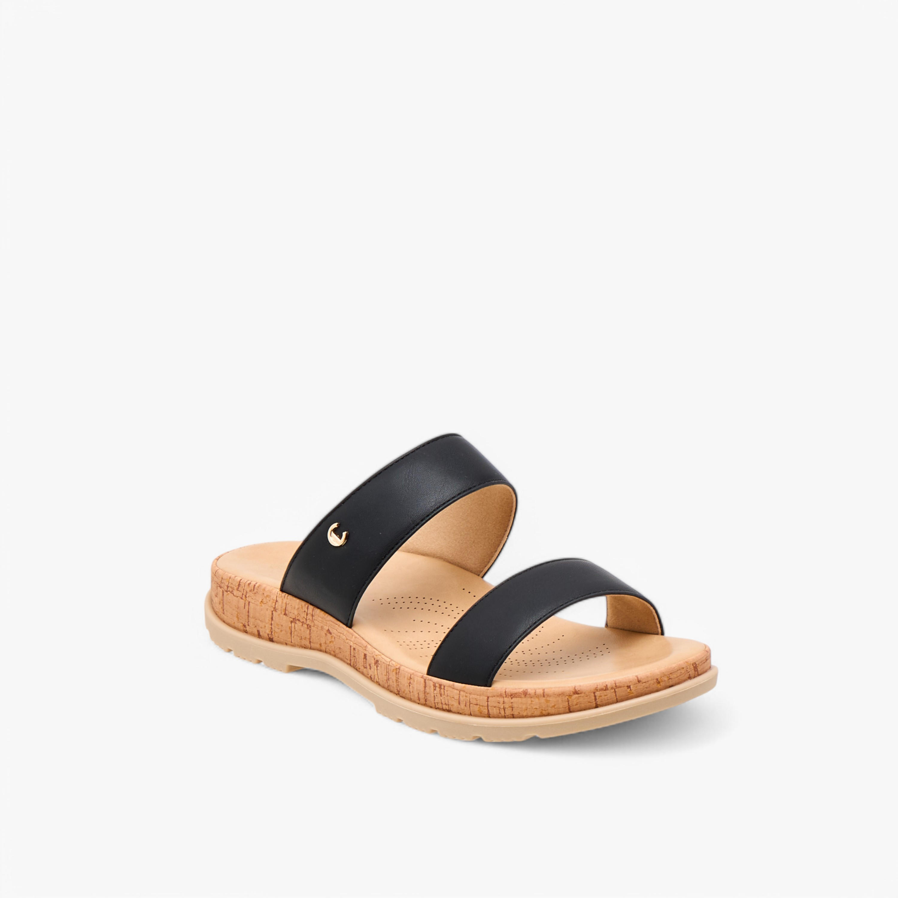 Le Confort Solid Slip-On Comfort Sandals-women-shoes-sandals-heeled-image-2