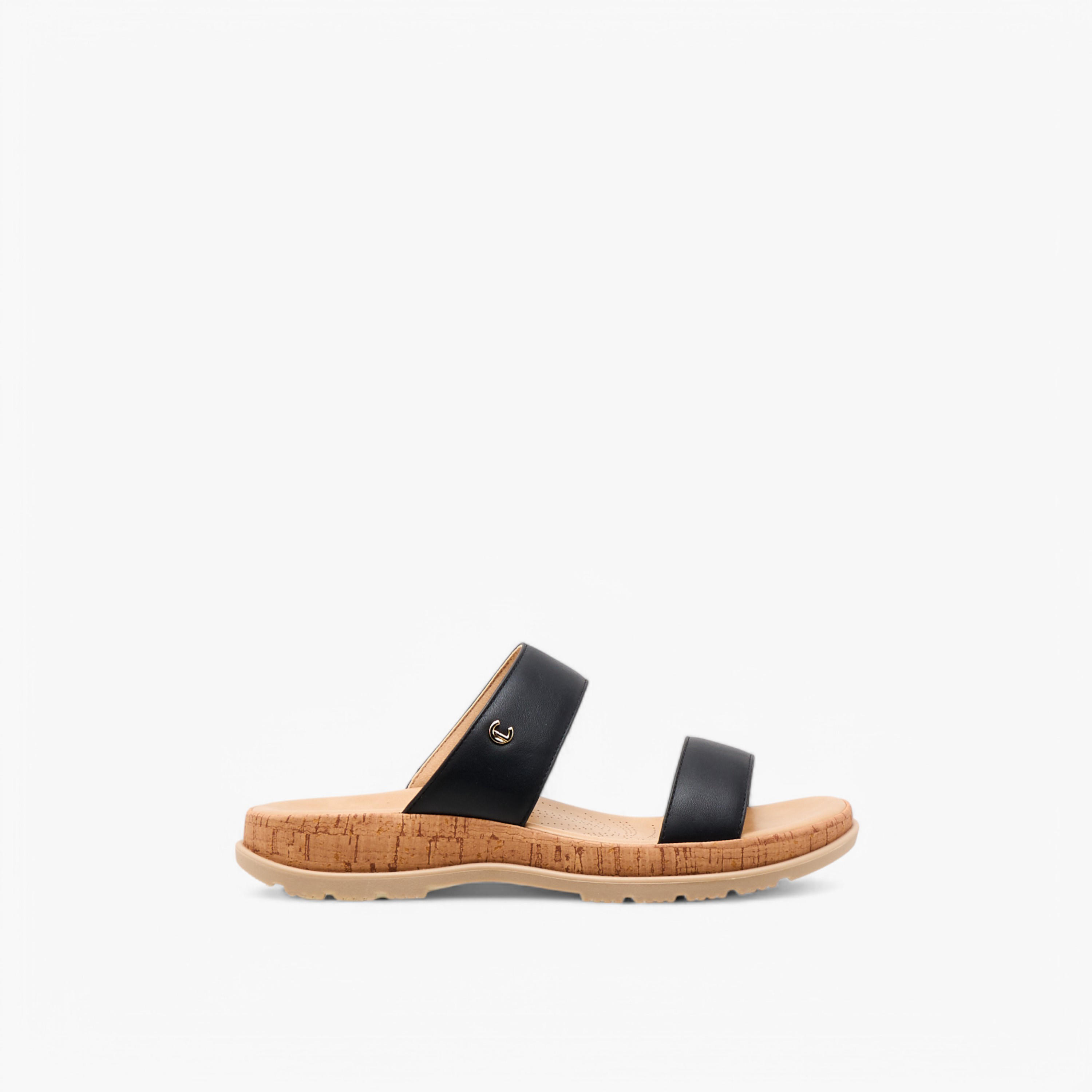 Le Confort Solid Slip-On Comfort Sandals-women-shoes-sandals-heeled-image-3