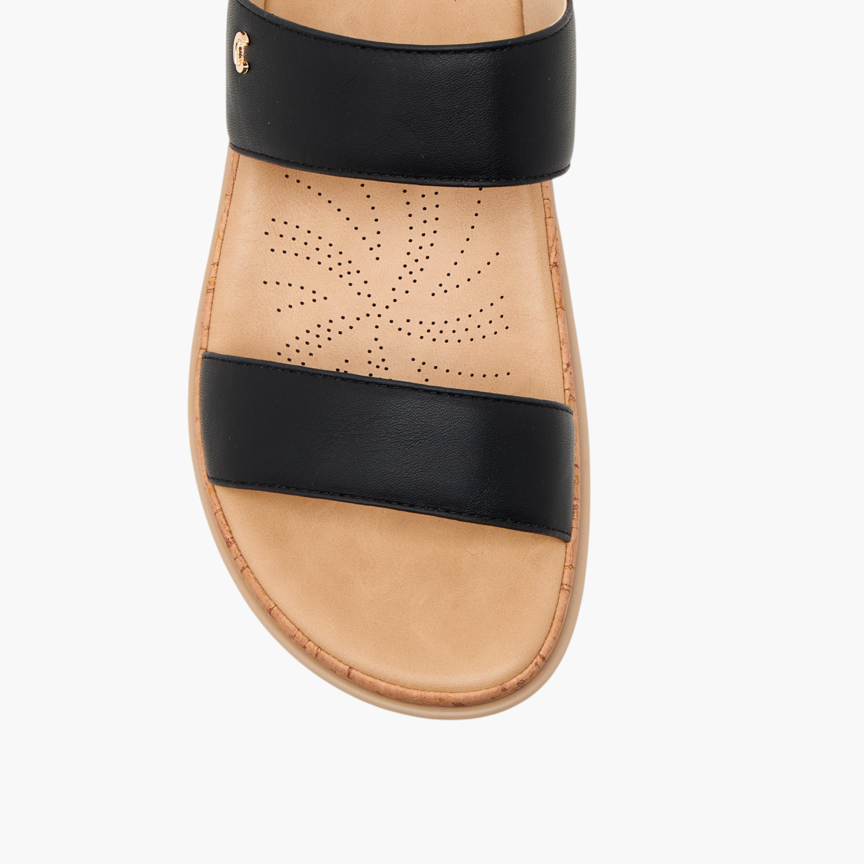Le Confort Solid Slip-On Comfort Sandals-women-shoes-sandals-heeled-image-4