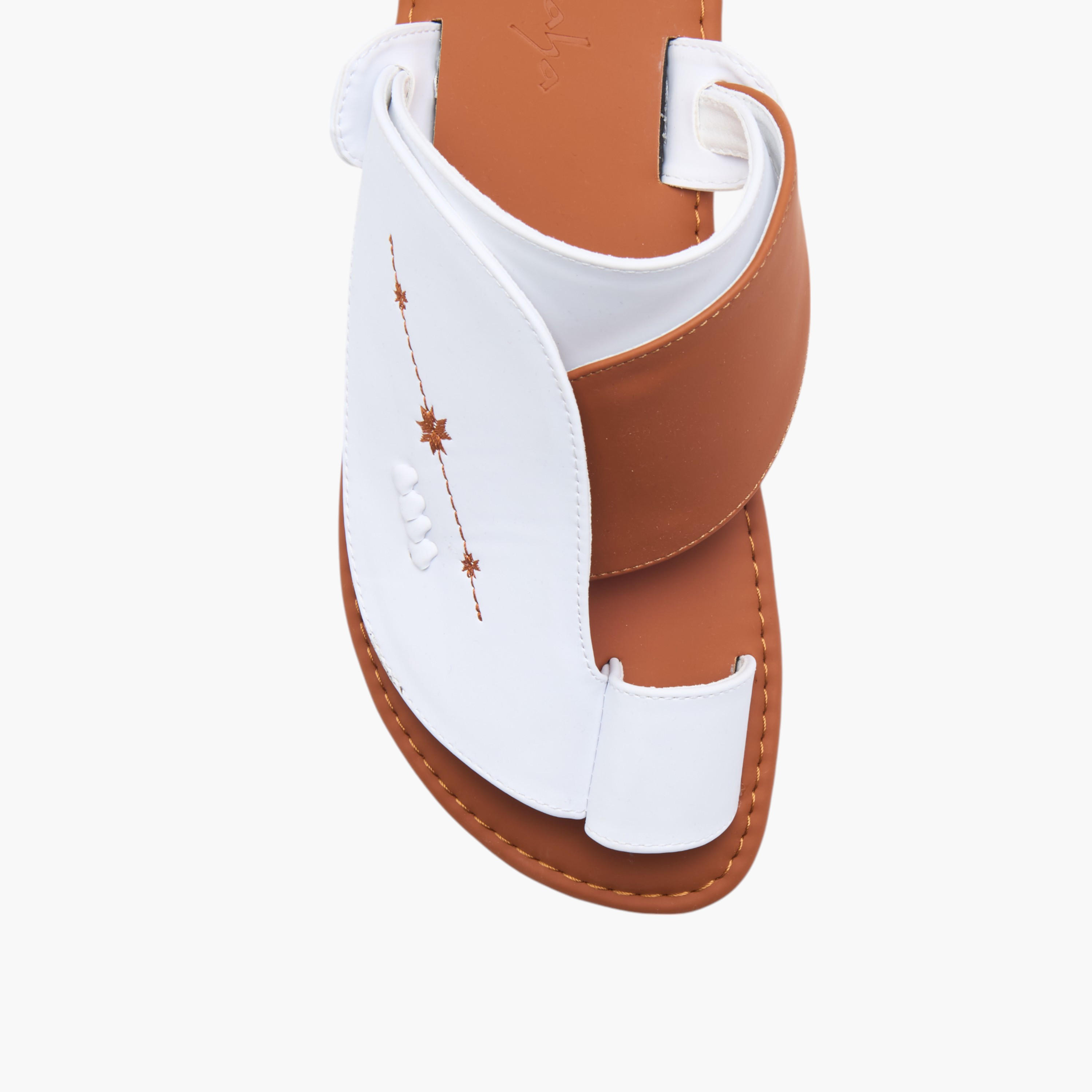 Al Waha Textured Slip-On Arabic Sandals-men-shoes-sandals-image-3