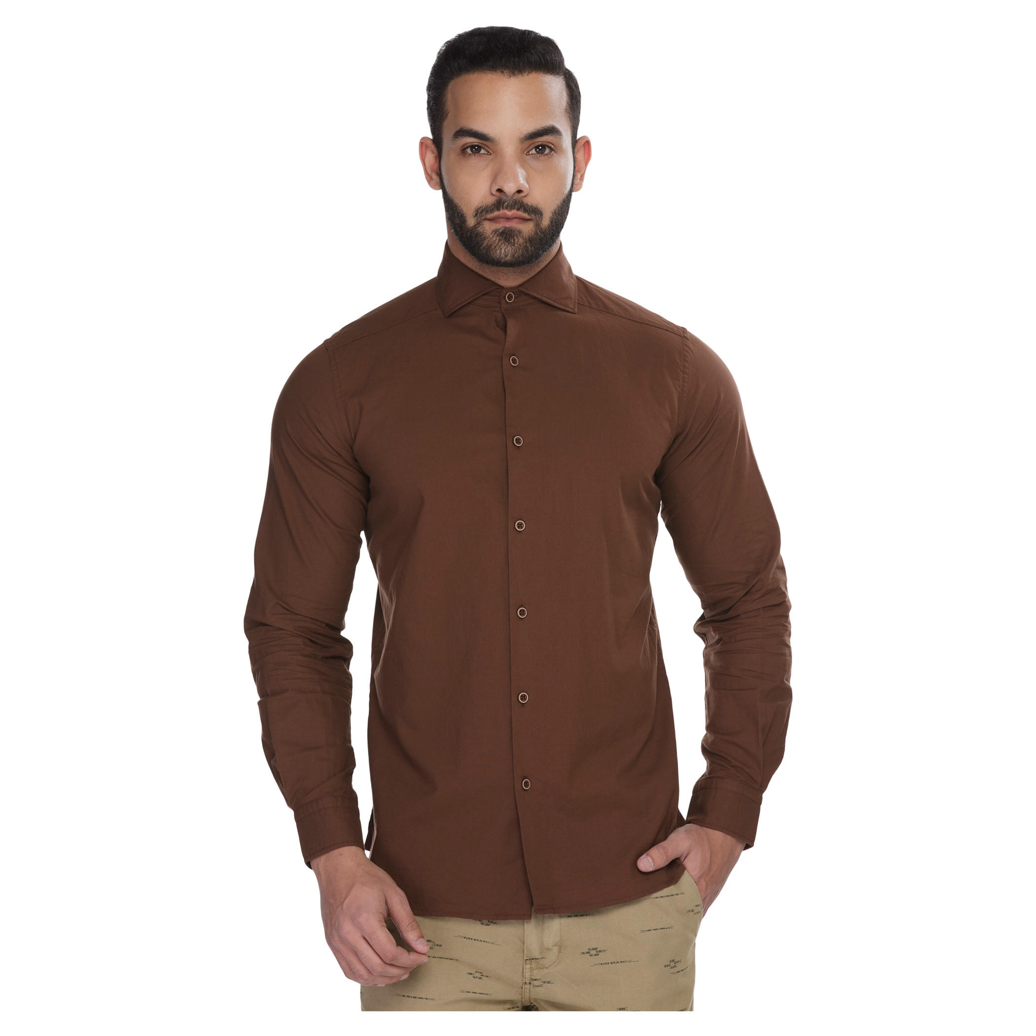 Solid Colour Shirt-men-clothing-shirts-image-1