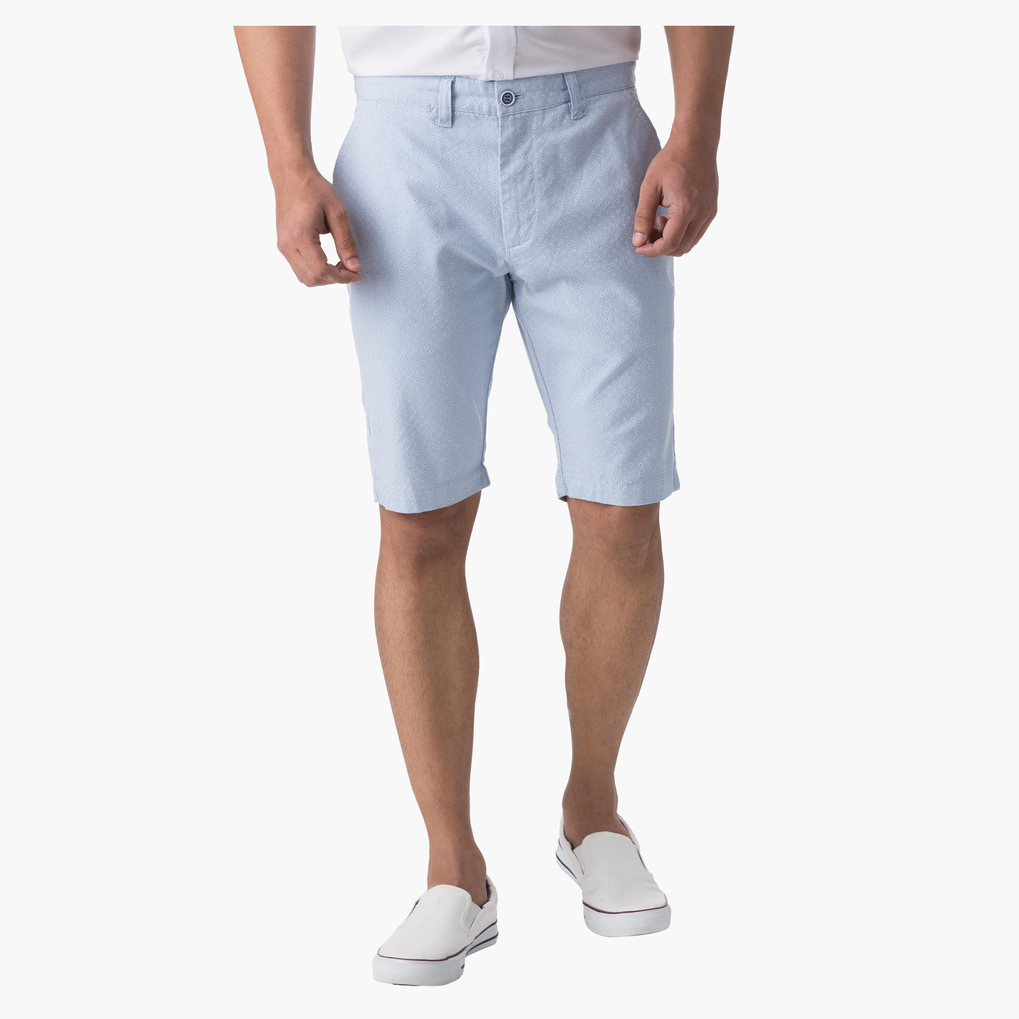 Cotton Dobby Shorts in Slim Fit-men-clothing-bottoms-shorts-image-5