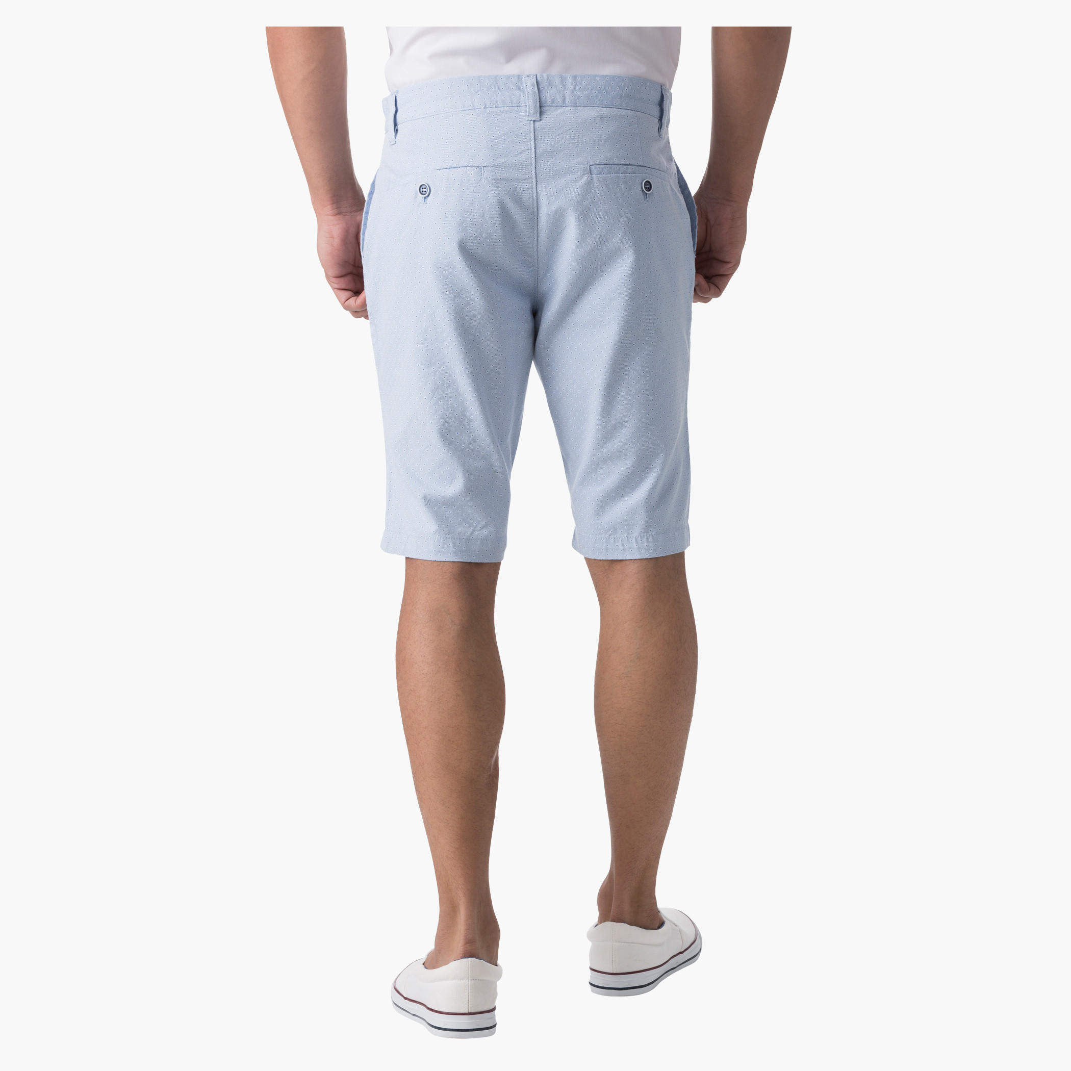 Cotton Dobby Shorts in Slim Fit-men-clothing-bottoms-shorts-image-2