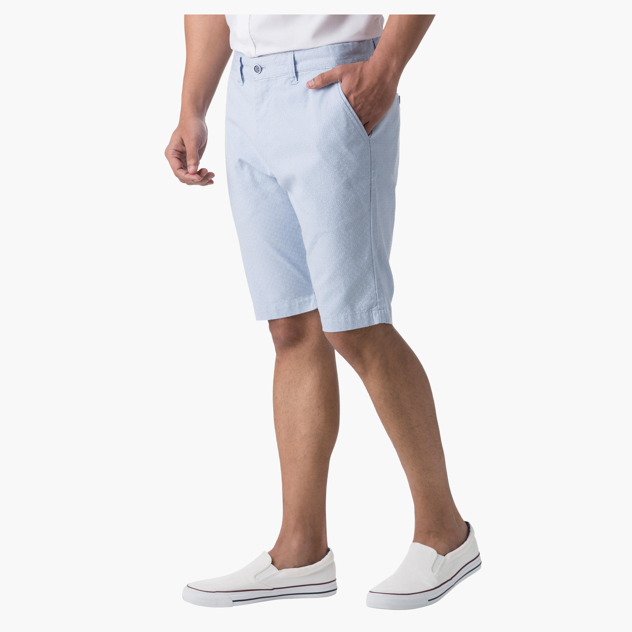Cotton Dobby Shorts in Slim Fit-men-clothing-bottoms-shorts-image-3