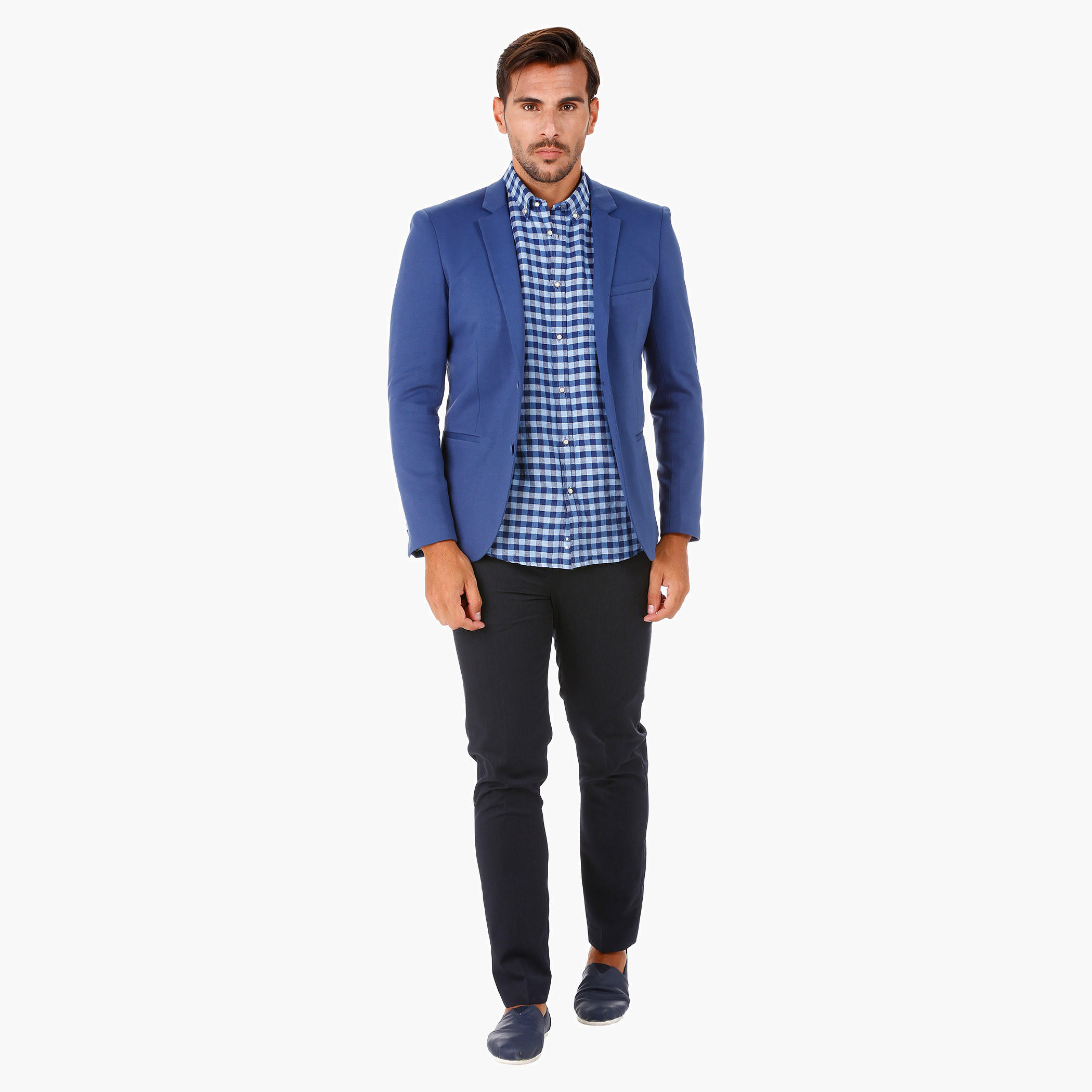 Checked Linen Shirt with Long Sleeves in Regular Fit-men-clothing-shirts-image-5