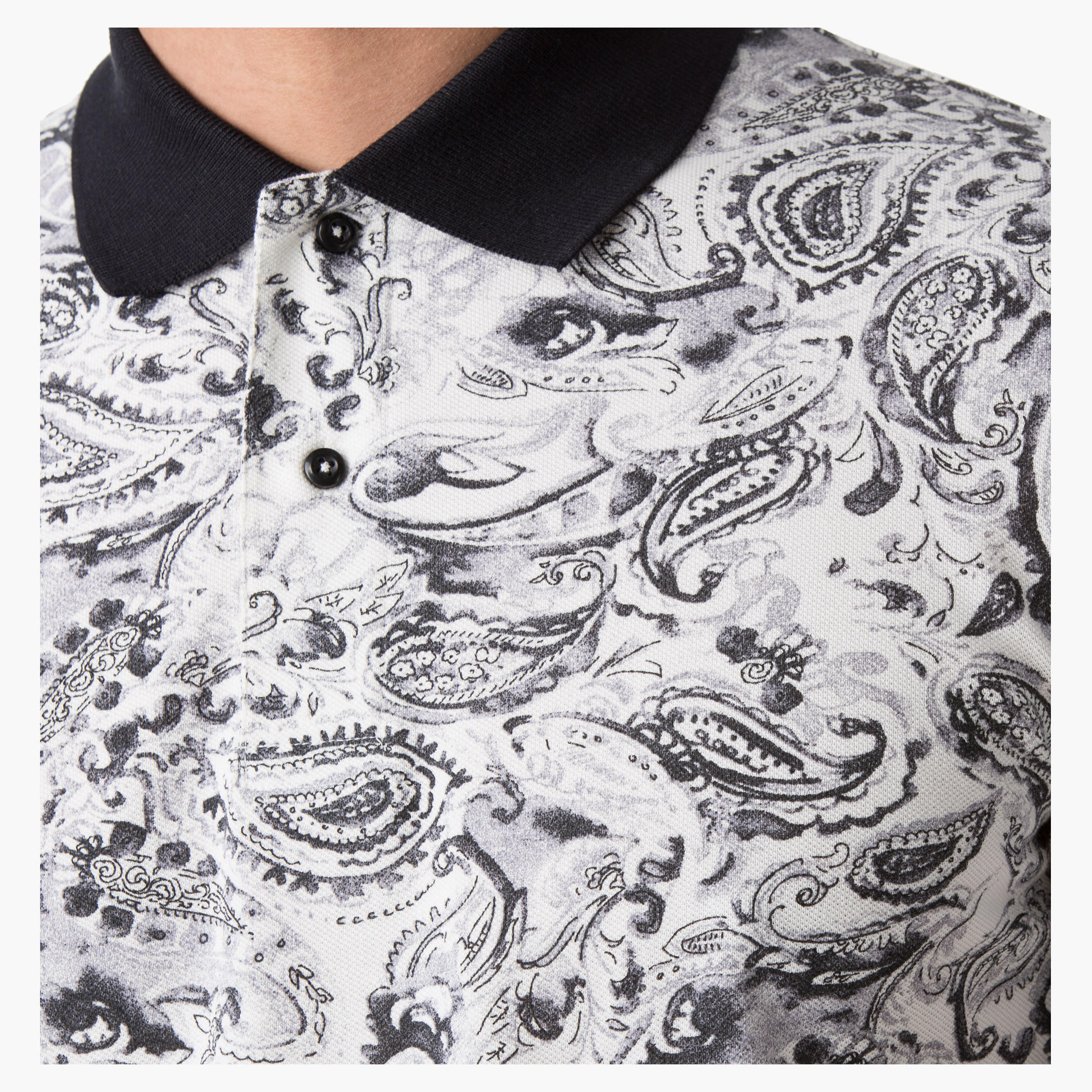 Paisley Print Polo Neck T-Shirt with Short Sleeves in Slim Fit-men-clothing-tshirtsandpolos-polos-image-4