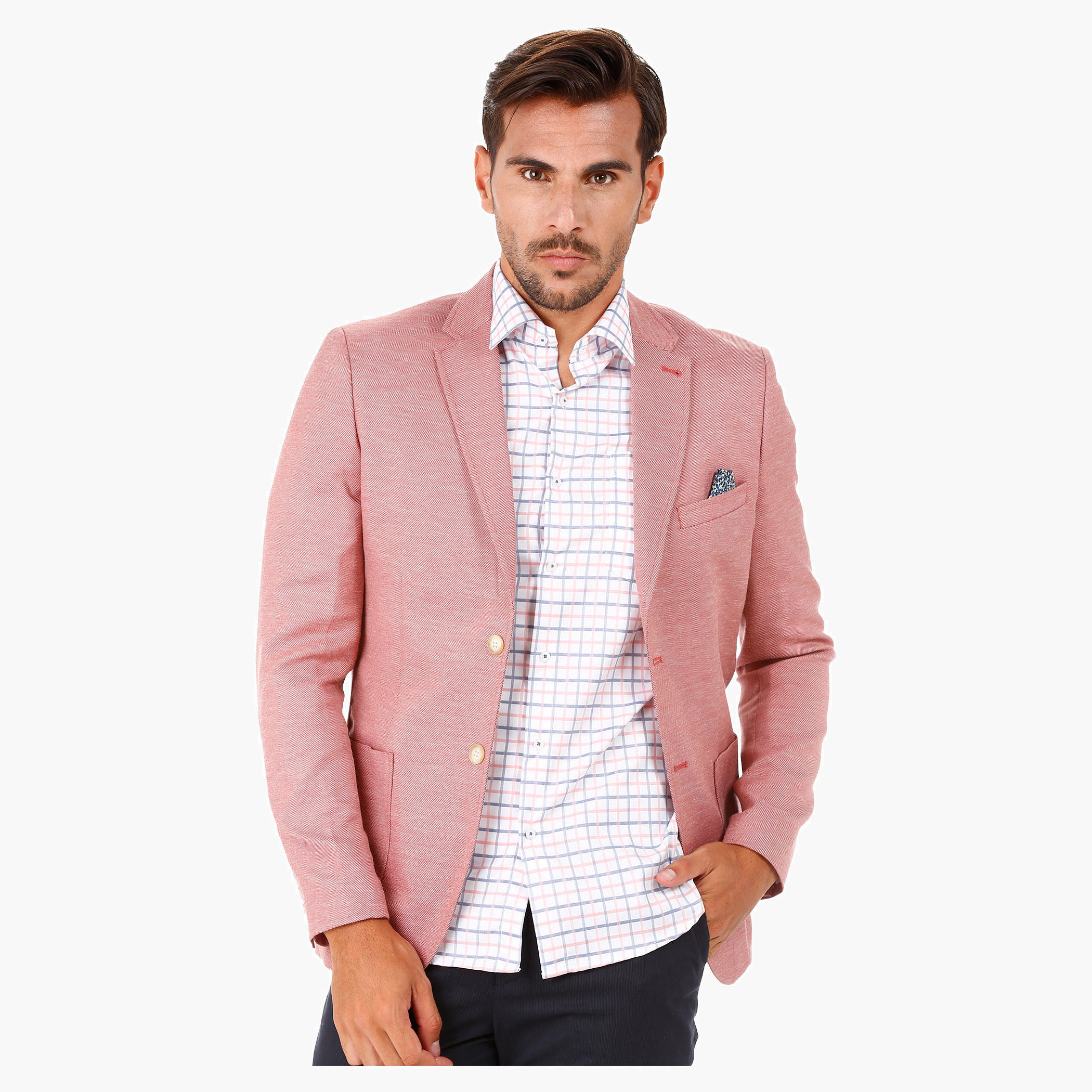 Linen Casual Blazer with Notch Lapel in Slim Fit-men-winterwear-jacketsandblazers-image-1