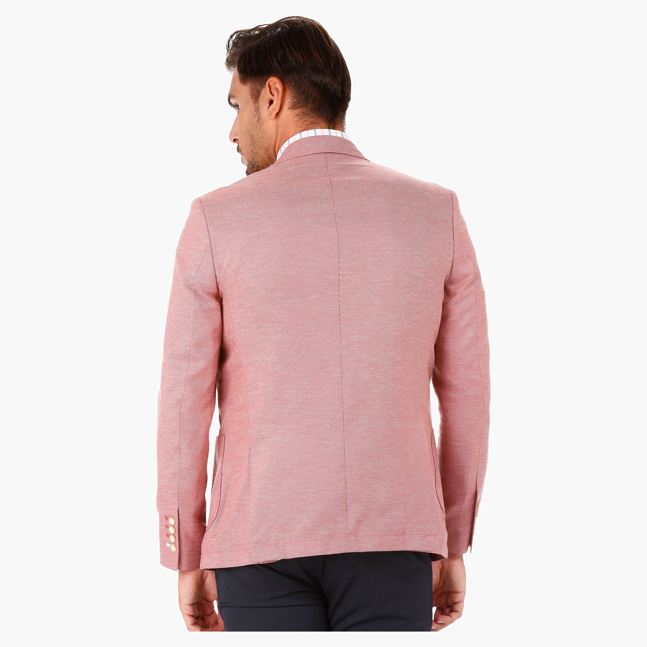 Linen Casual Blazer with Notch Lapel in Slim Fit-men-winterwear-jacketsandblazers-image-2