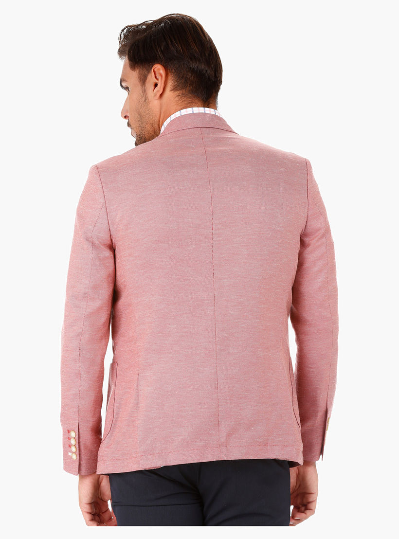 Linen Casual Blazer with Notch Lapel in Slim Fit-men-winterwear-jacketsandblazers-image-2