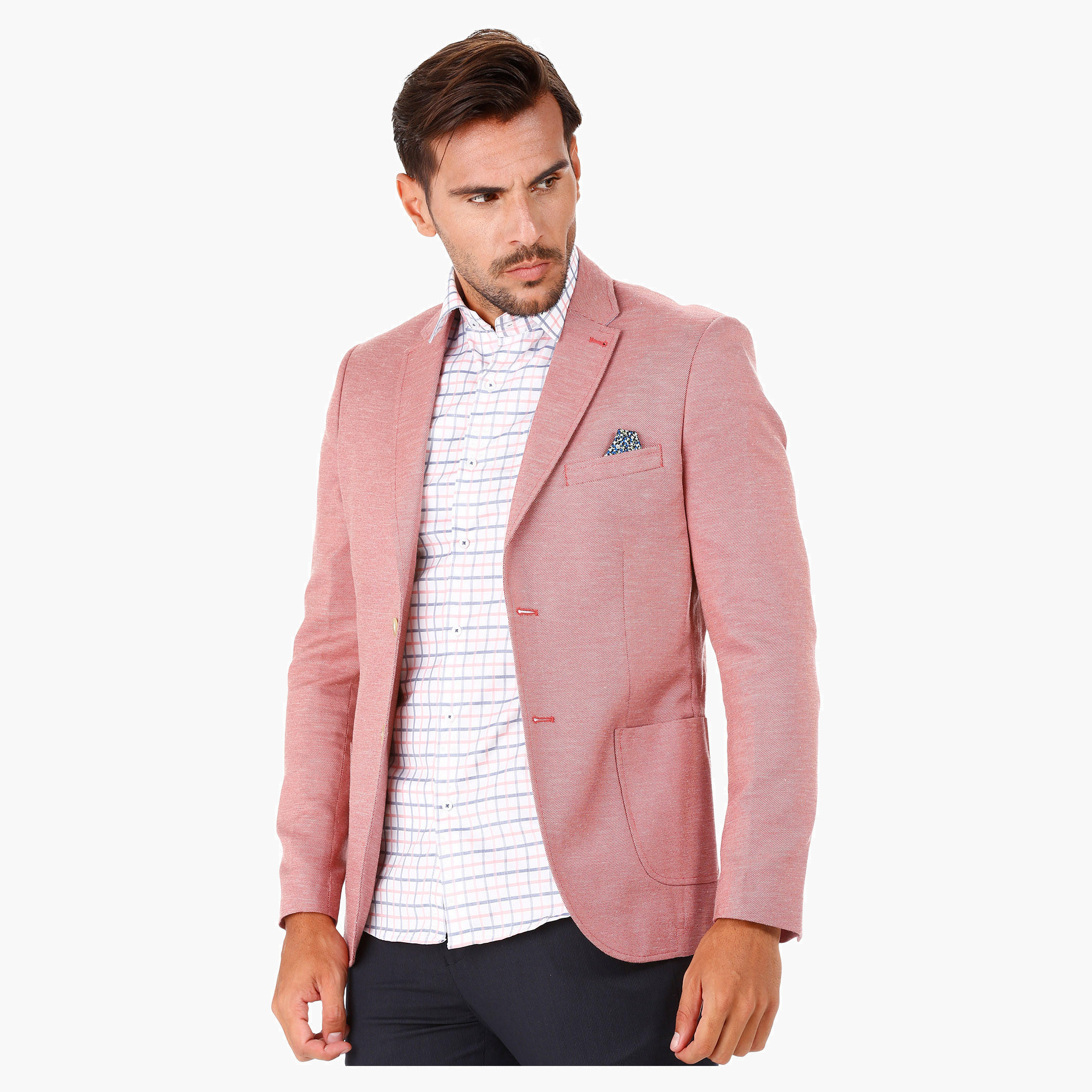 Linen Casual Blazer with Notch Lapel in Slim Fit-men-winterwear-jacketsandblazers-image-3