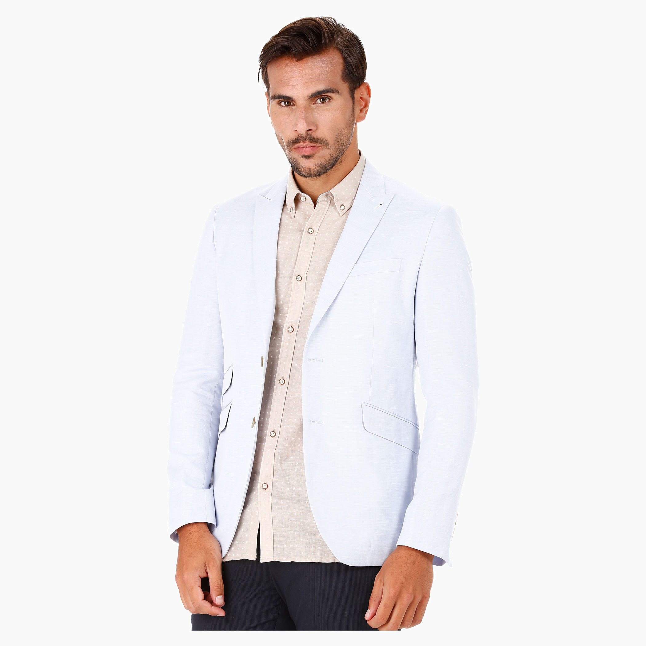 Slim-fit Blazer with Peak Lapel-men-winterwear-jacketsandblazers-image-3