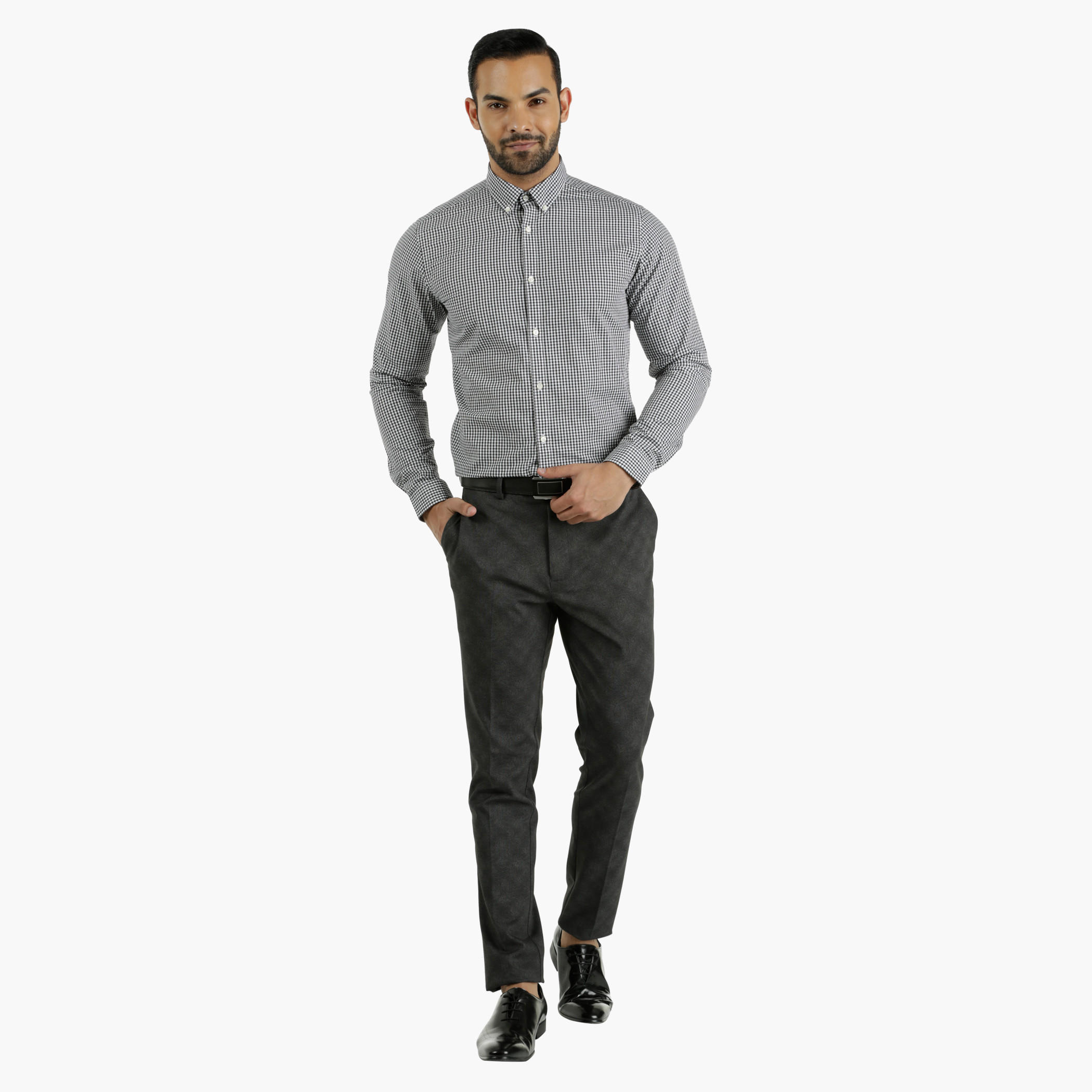 Cotton Chequered Shirt in Slim Fit-men-clothing-shirts-image-5