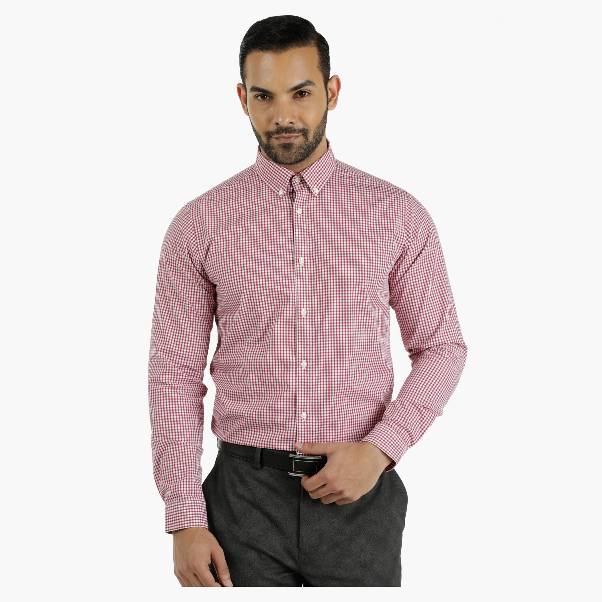 Cotton Chequered Shirt in Slim Fit-men-clothing-shirts-image-6