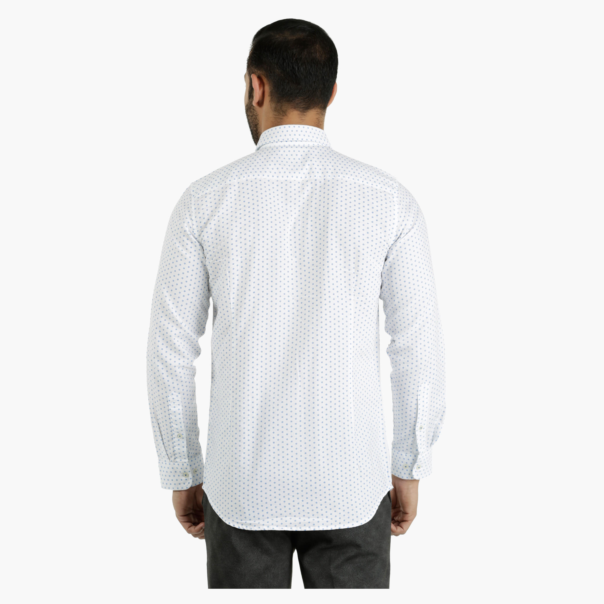 Printed Cotton Shirt in Slim Fit-men-clothing-shirts-image-2