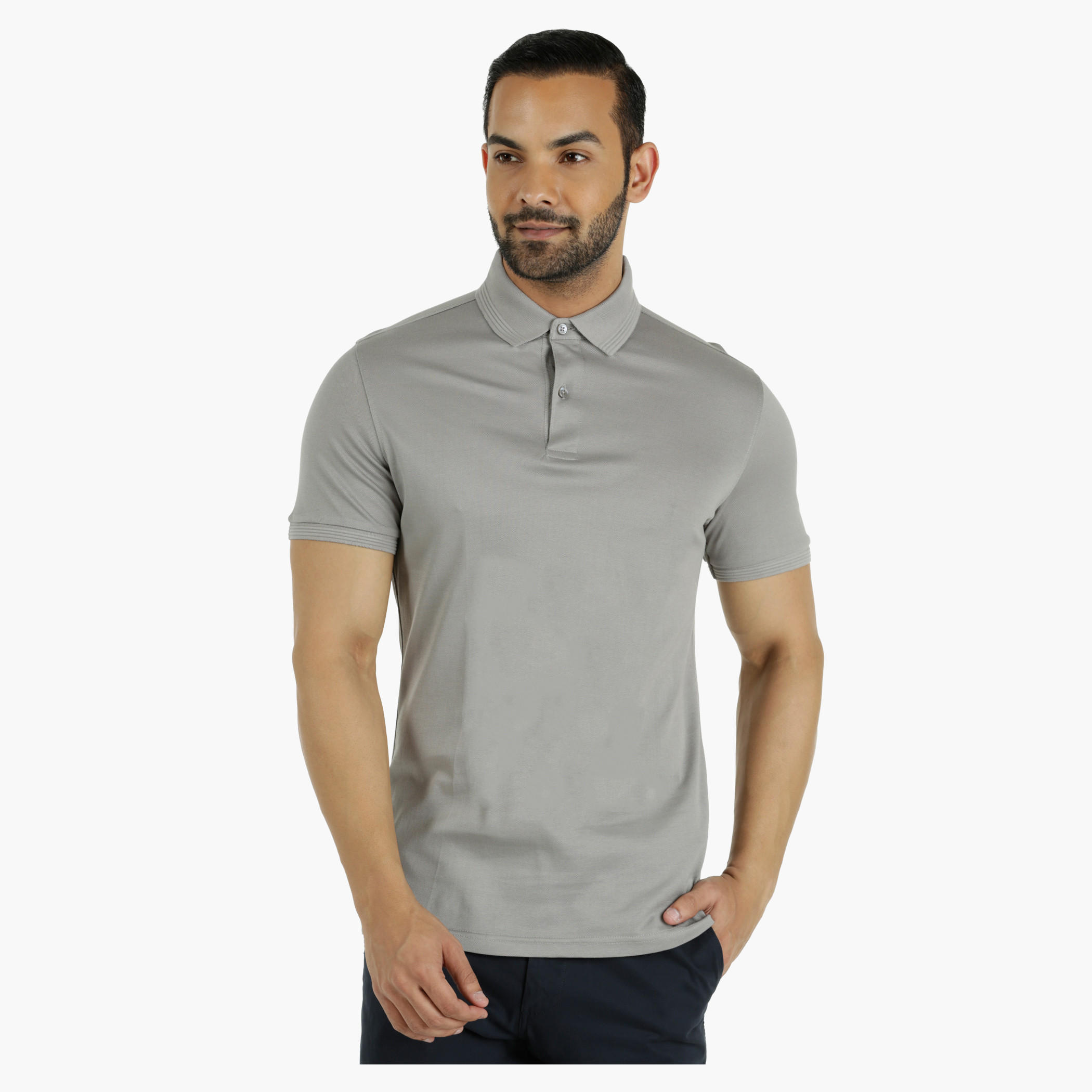 Cotton Polo T-Shirt with Pique Collar in Regular Fit-men-clothing-tshirtsandpolos-polos-image-1