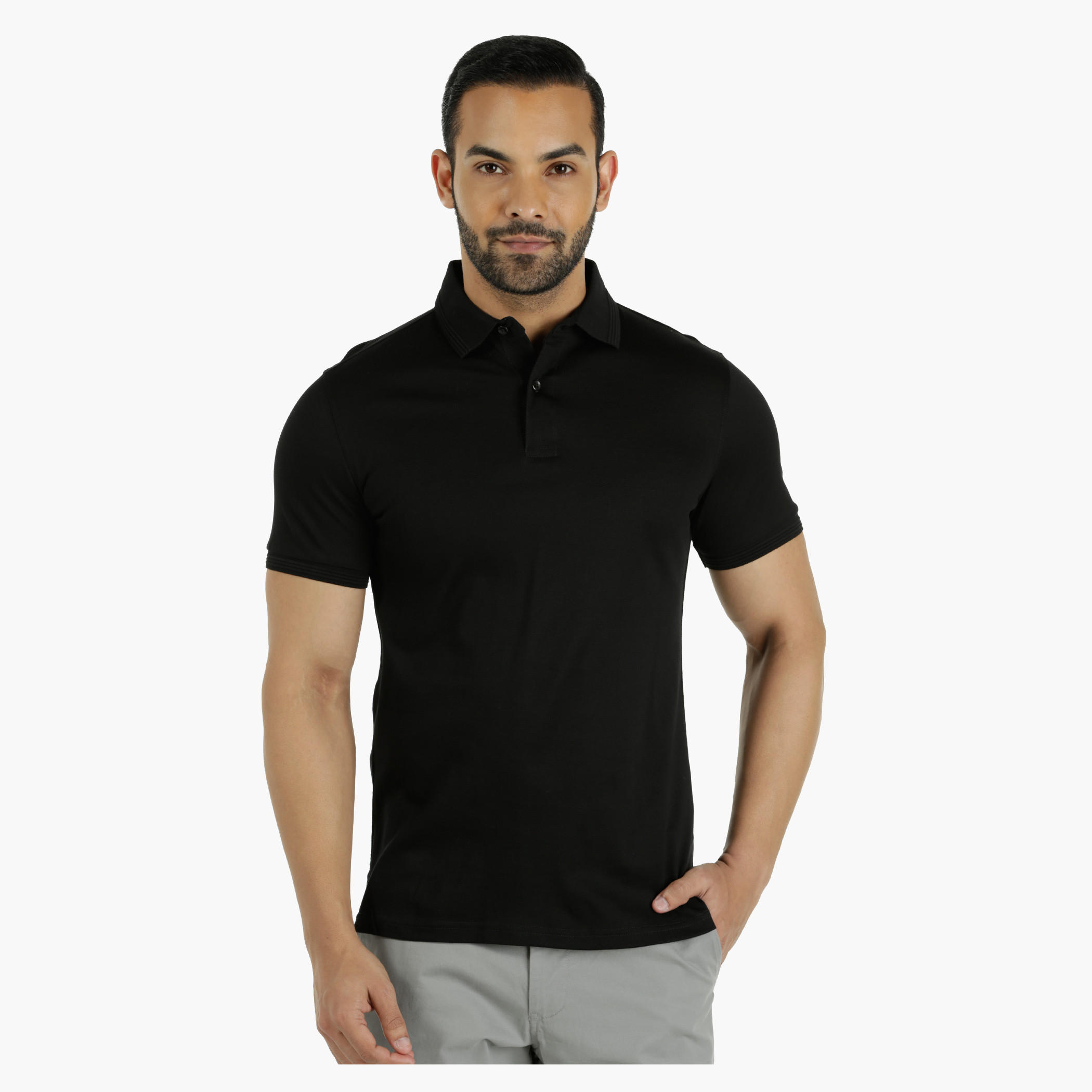 Cotton Polo T-Shirt with Pique Collar in Regular Fit-men-clothing-tshirtsandpolos-polos-image-6