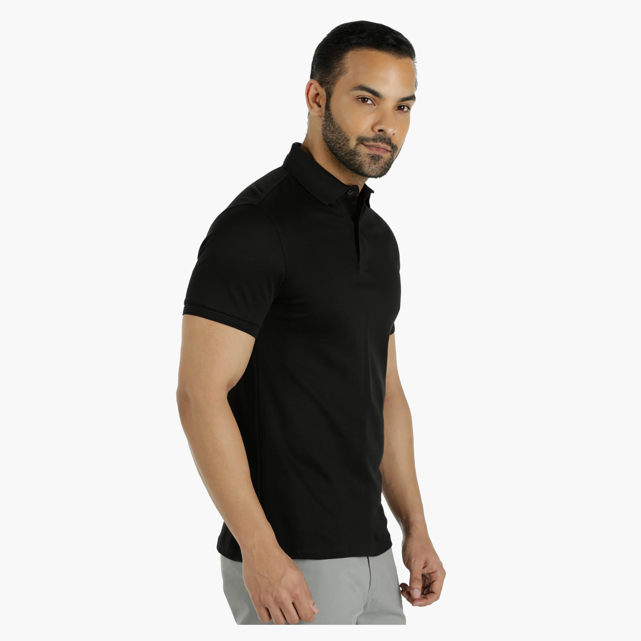 Cotton Polo T-Shirt with Pique Collar in Regular Fit-men-clothing-tshirtsandpolos-polos-image-8