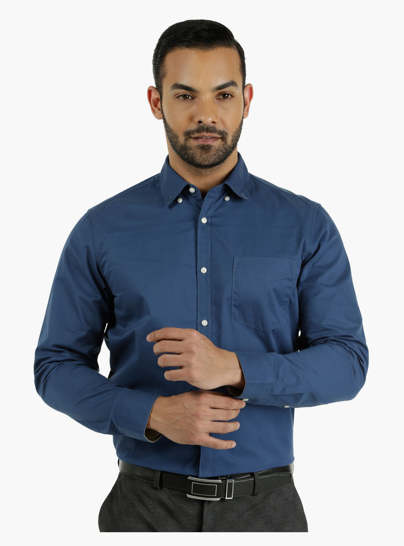Cotton Button-Down Shirt in Regular Fit-men-clothing-shirts-image-1