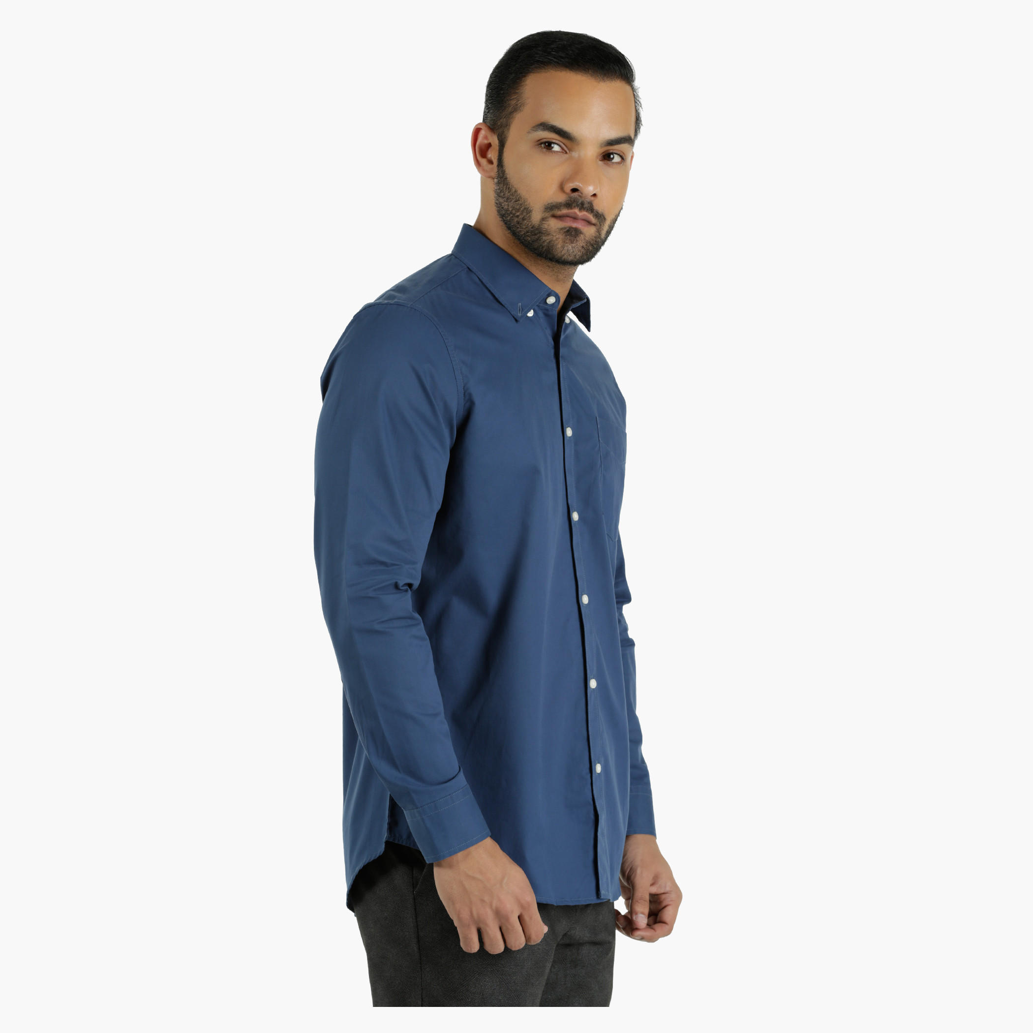 Cotton Button-Down Shirt in Regular Fit-men-clothing-shirts-image-3