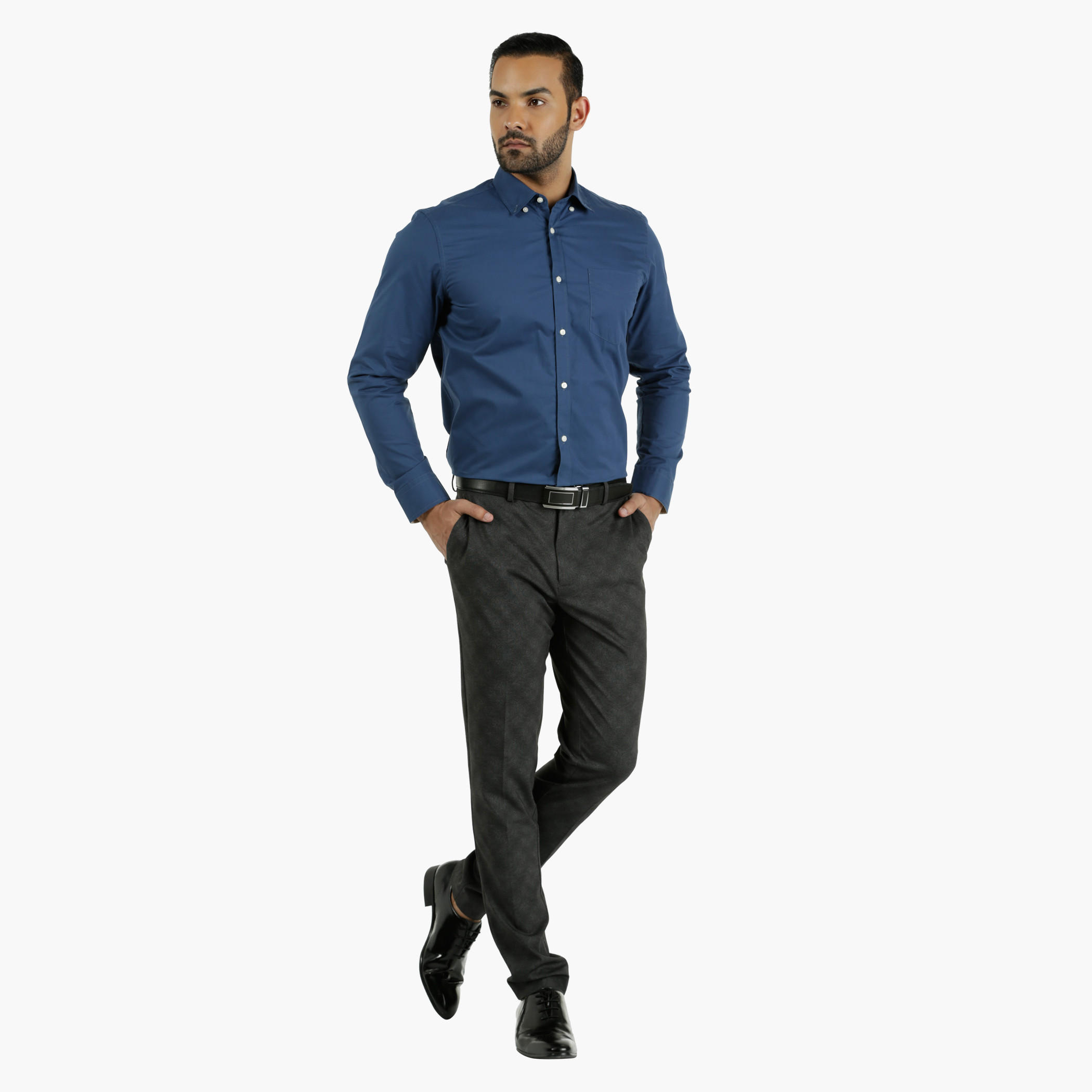 Cotton Button-Down Shirt in Regular Fit-men-clothing-shirts-image-1