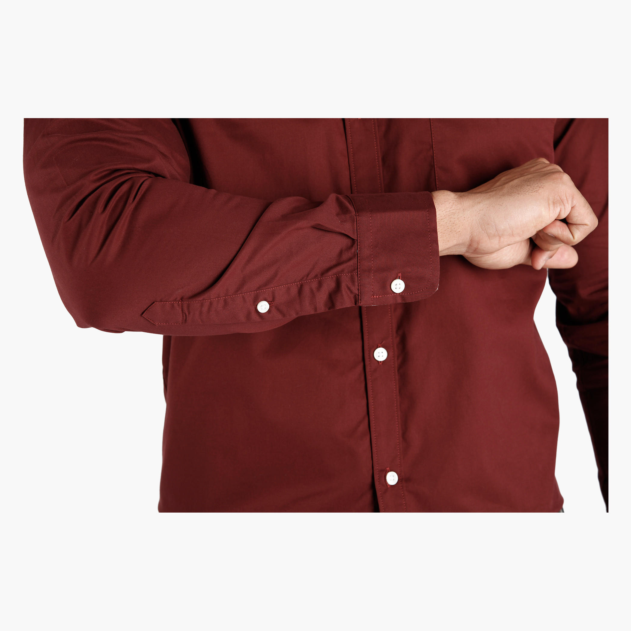 Button Down Collar Cotton Shirt in Regular Fit-men-clothing-shirts-image-4