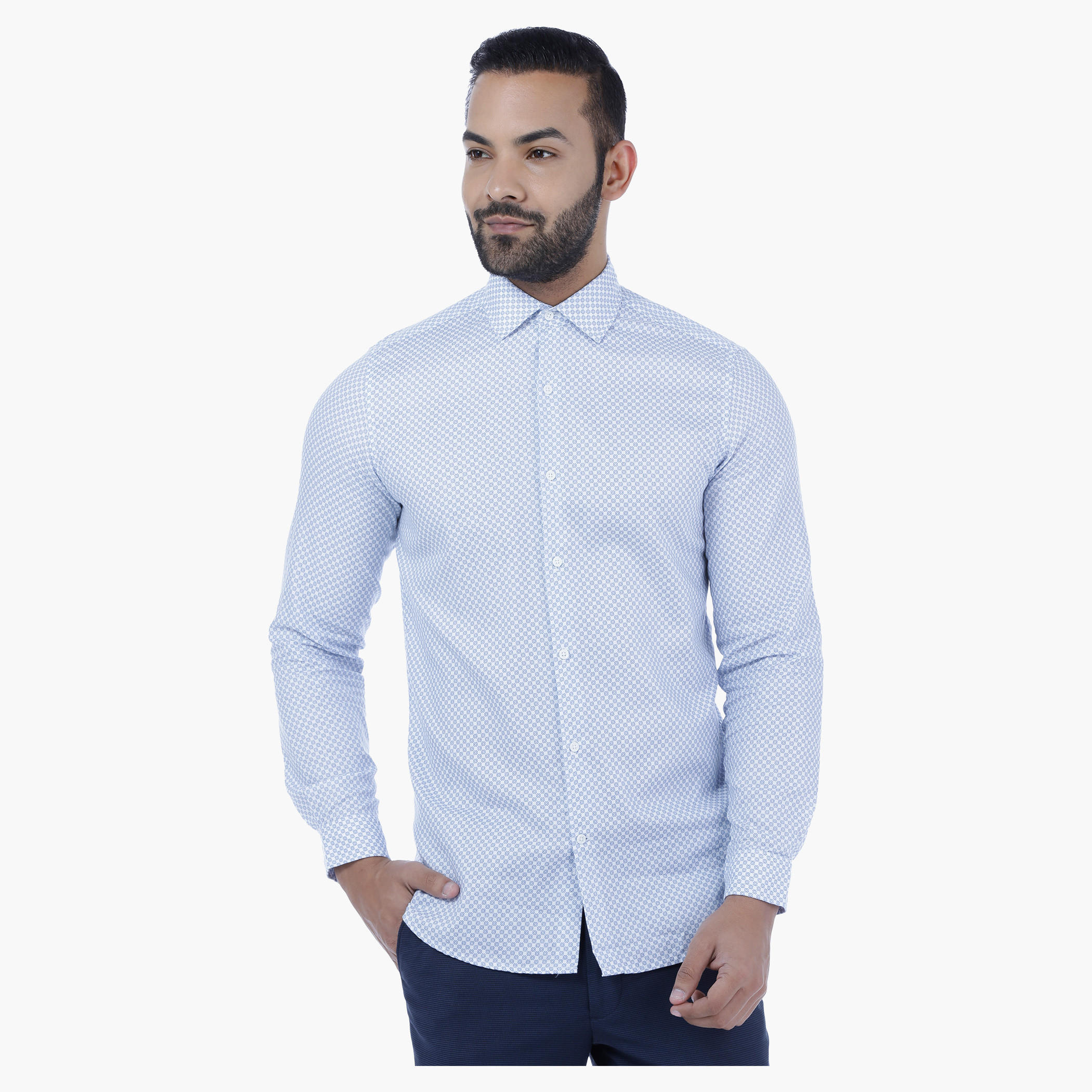 Prnted Shirt with Long Sleeves-men-clothing-shirts-image-1
