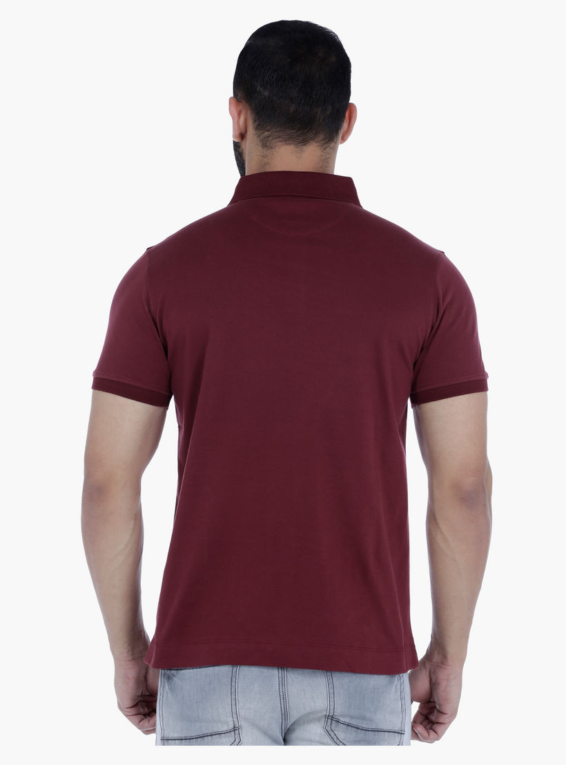 Cotton Polo Neck T-Shirt with Short Sleeves in Slim Fit-men-clothing-tshirtsandpolos-polos-image-2