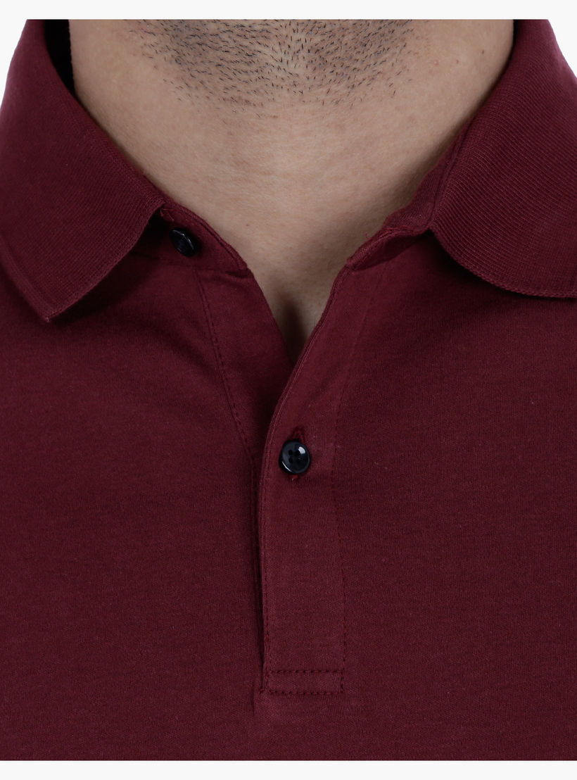Cotton Polo Neck T-Shirt with Short Sleeves in Slim Fit-men-clothing-tshirtsandpolos-polos-image-4