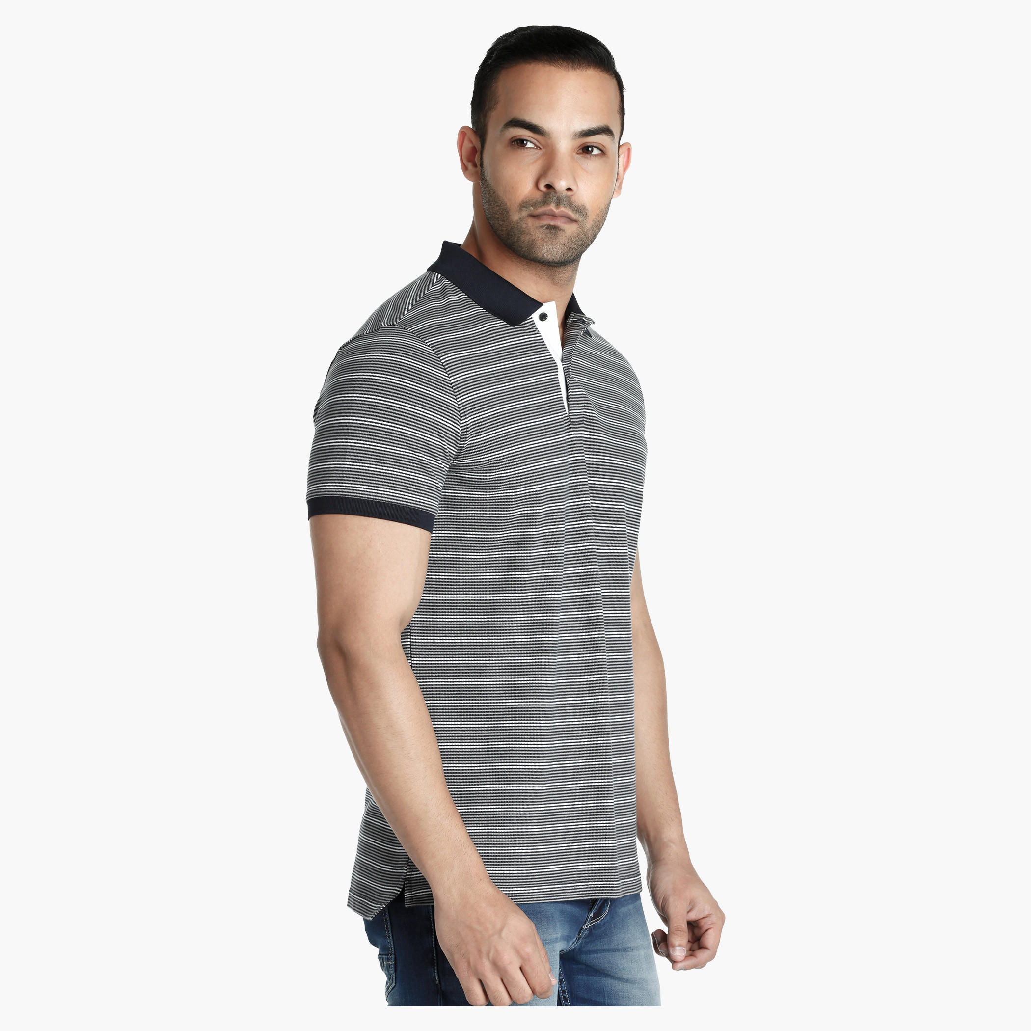 Polo Neck T-Shirt with Short Sleeves-men-clothing-tshirtsandpolos-polos-image-3