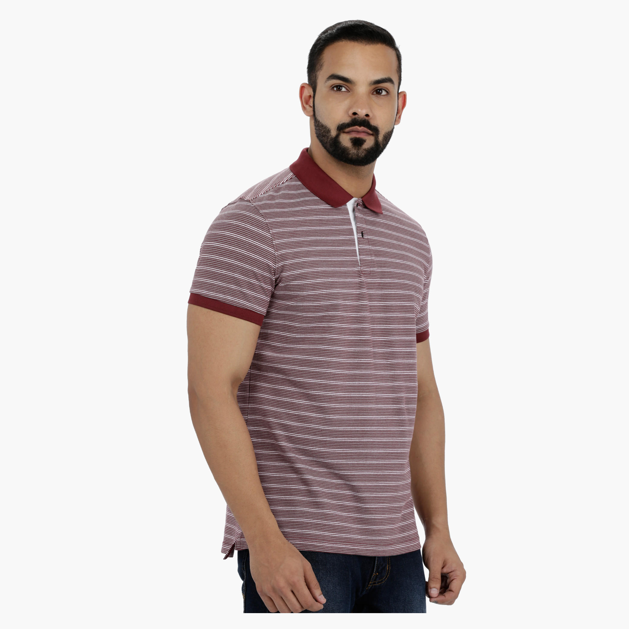 Striped Polo Neck T-Shirt-men-clothing-tshirtsandpolos-polos-image-3