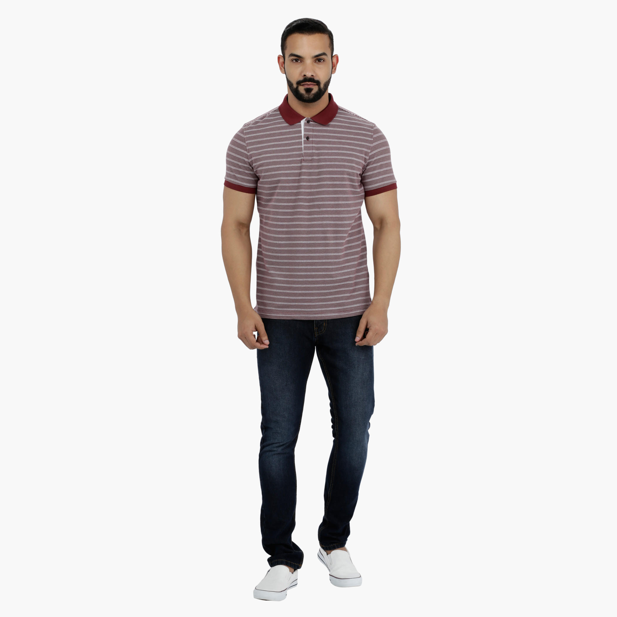 Striped Polo Neck T-Shirt-men-clothing-tshirtsandpolos-polos-image-5