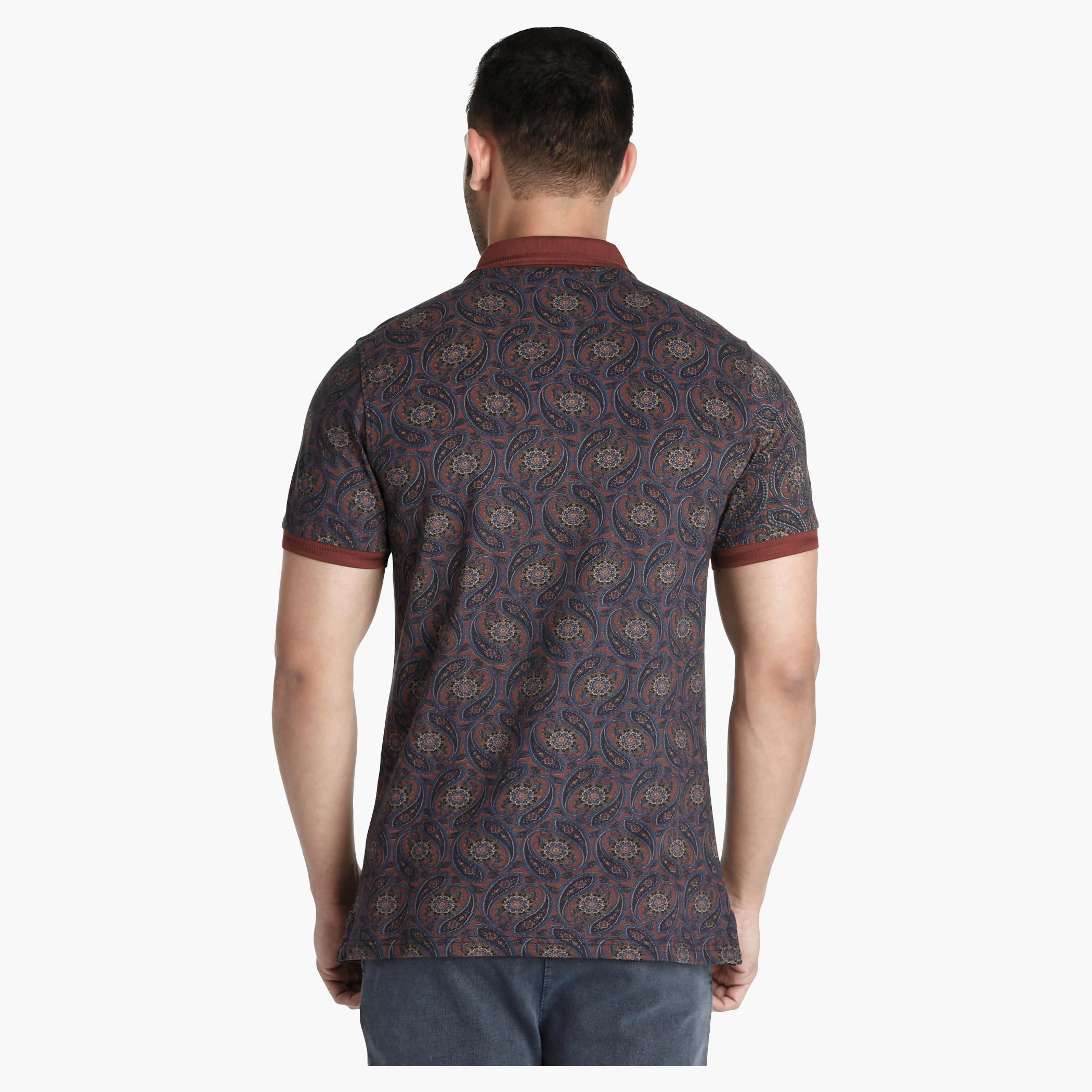 Printed T-Shirt with Short Sleeves-men-clothing-tshirtsandpolos-polos-image-2