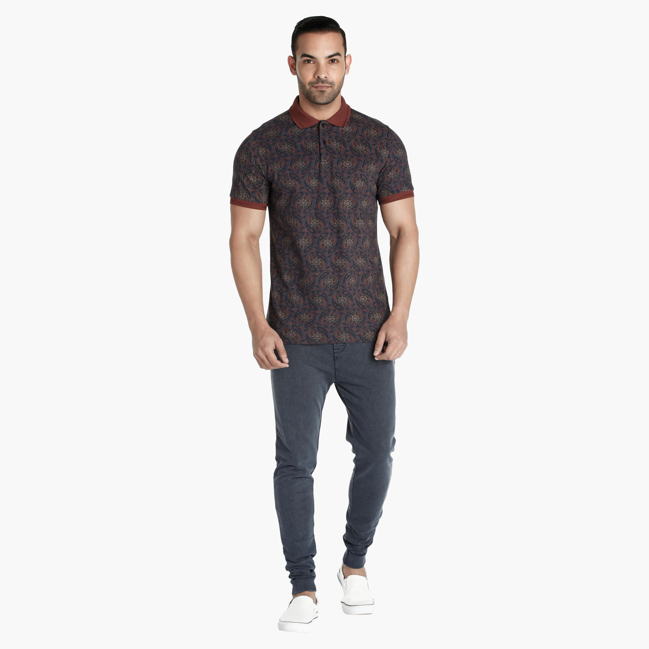 Printed T-Shirt with Short Sleeves-men-clothing-tshirtsandpolos-polos-image-5
