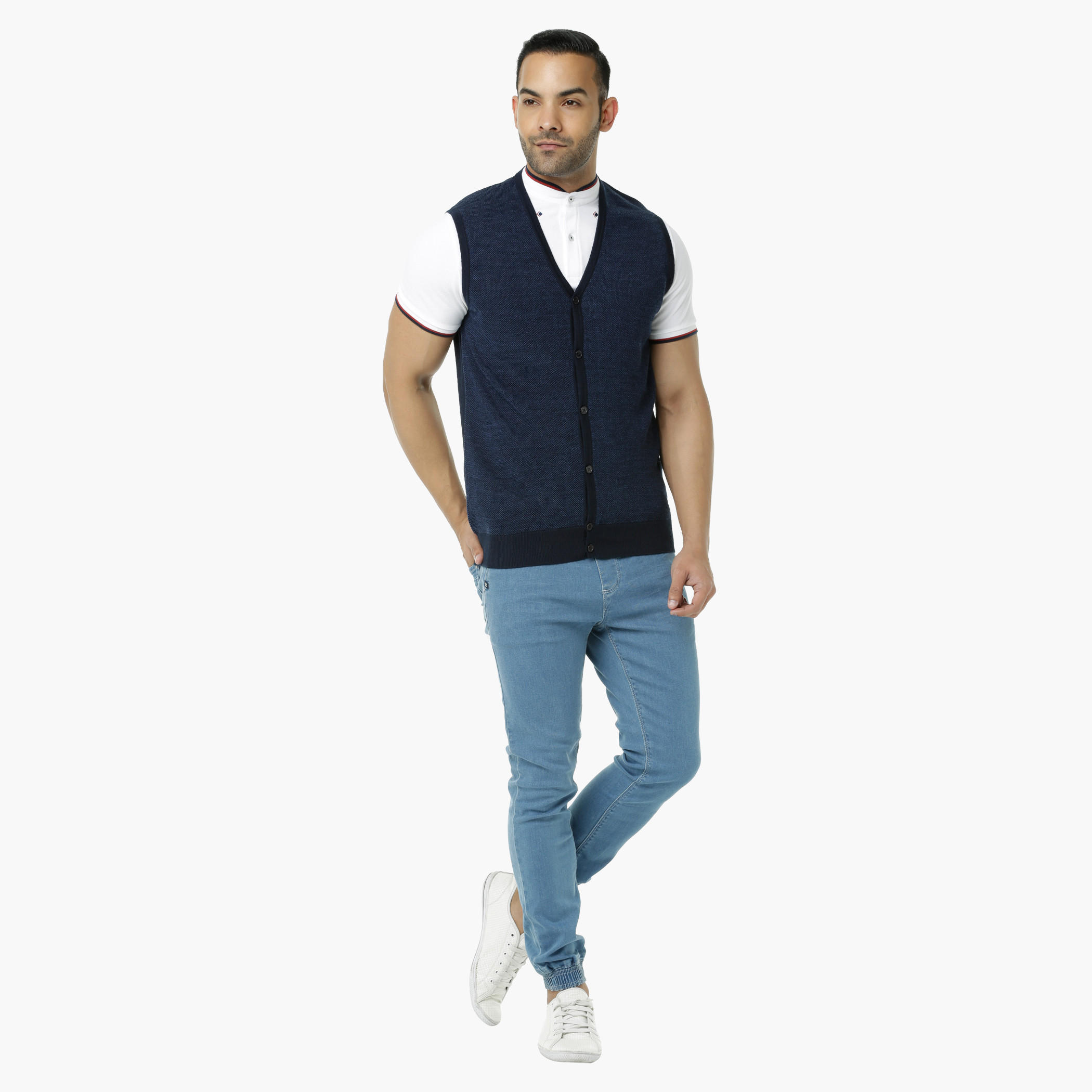 Textured Sweater with Front Placket-men-clothing-sweatersandpullovers-image-6