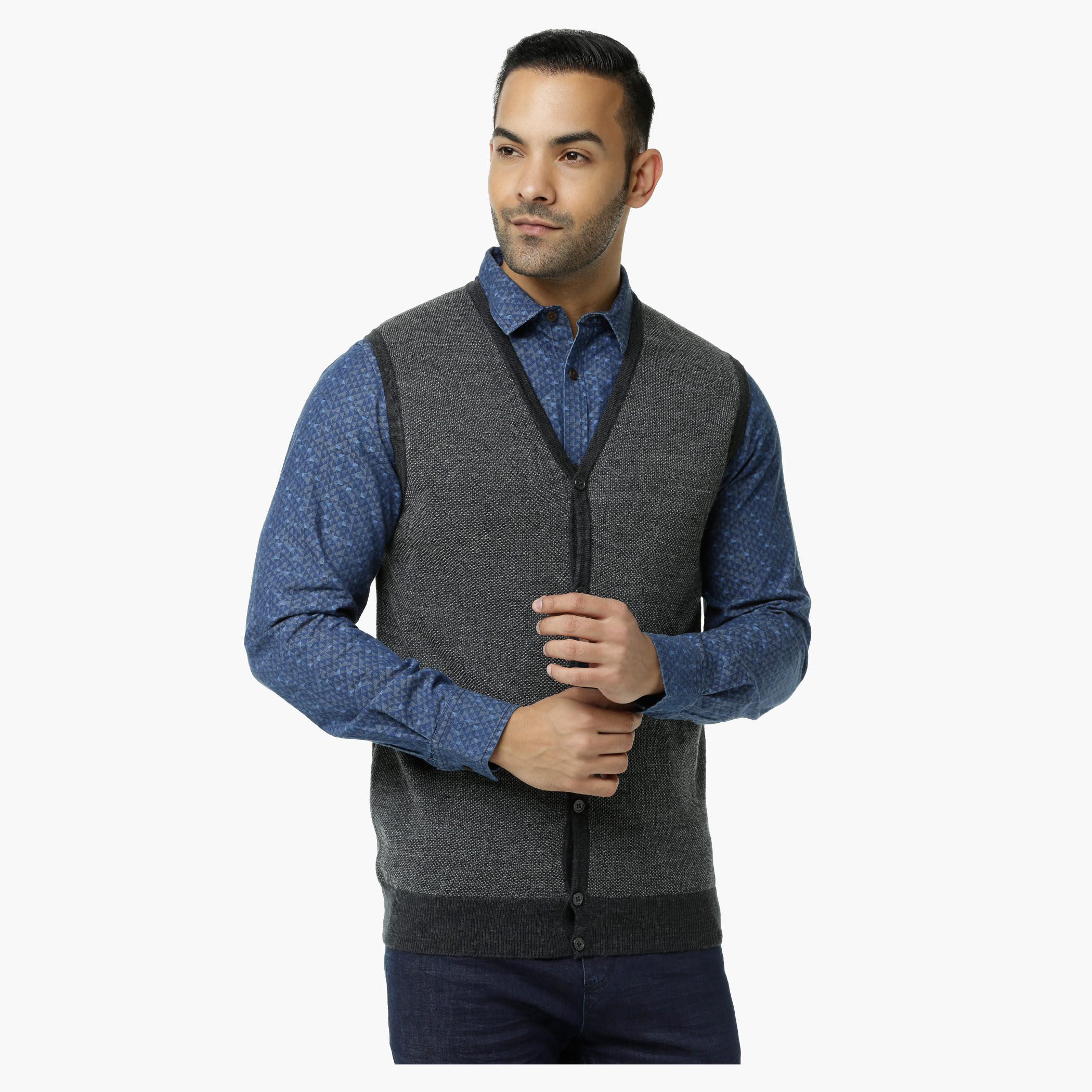 Textured Sweater with Front Placket-men-clothing-sweatersandpullovers-image-5