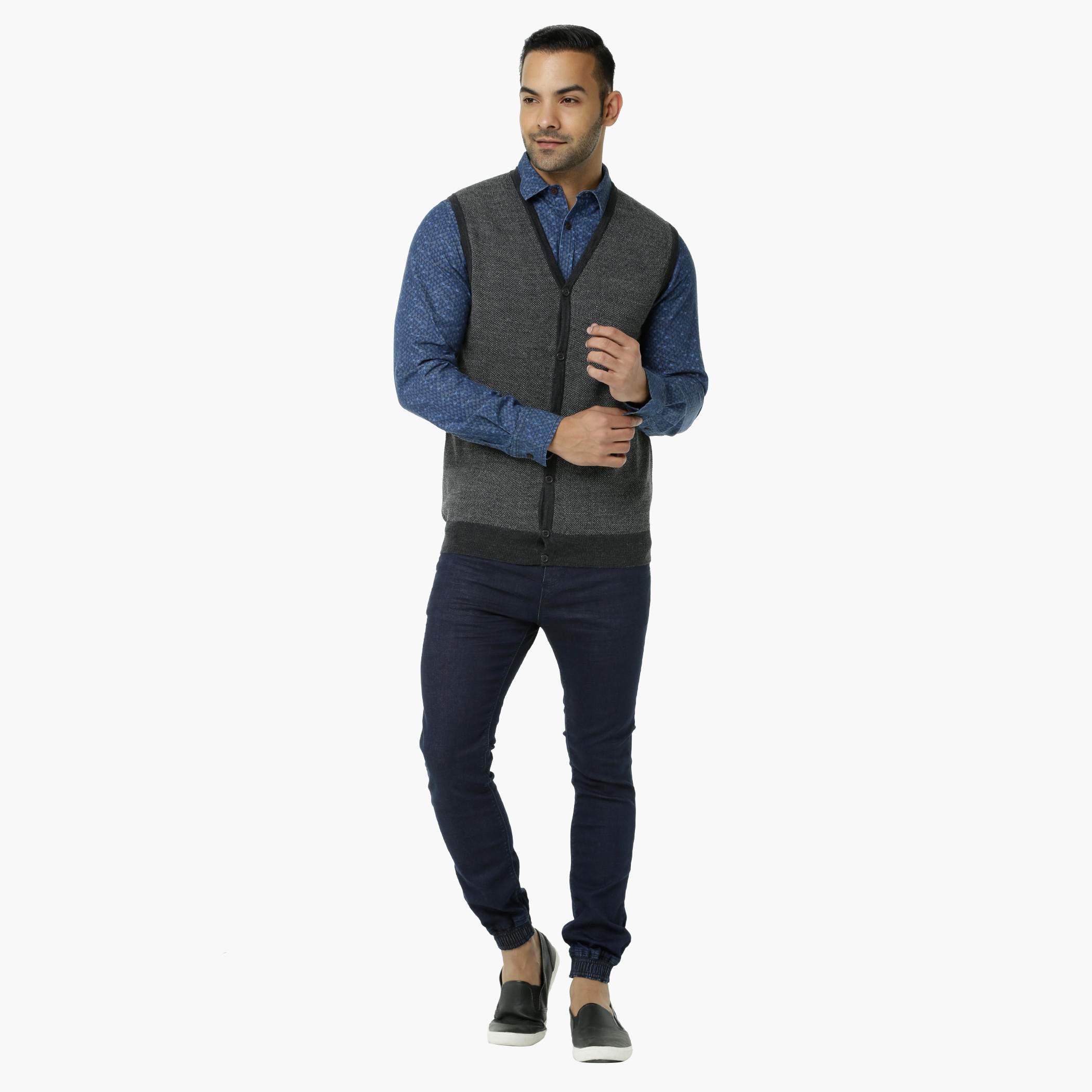 Textured Sweater with Front Placket-men-clothing-sweatersandpullovers-image-1