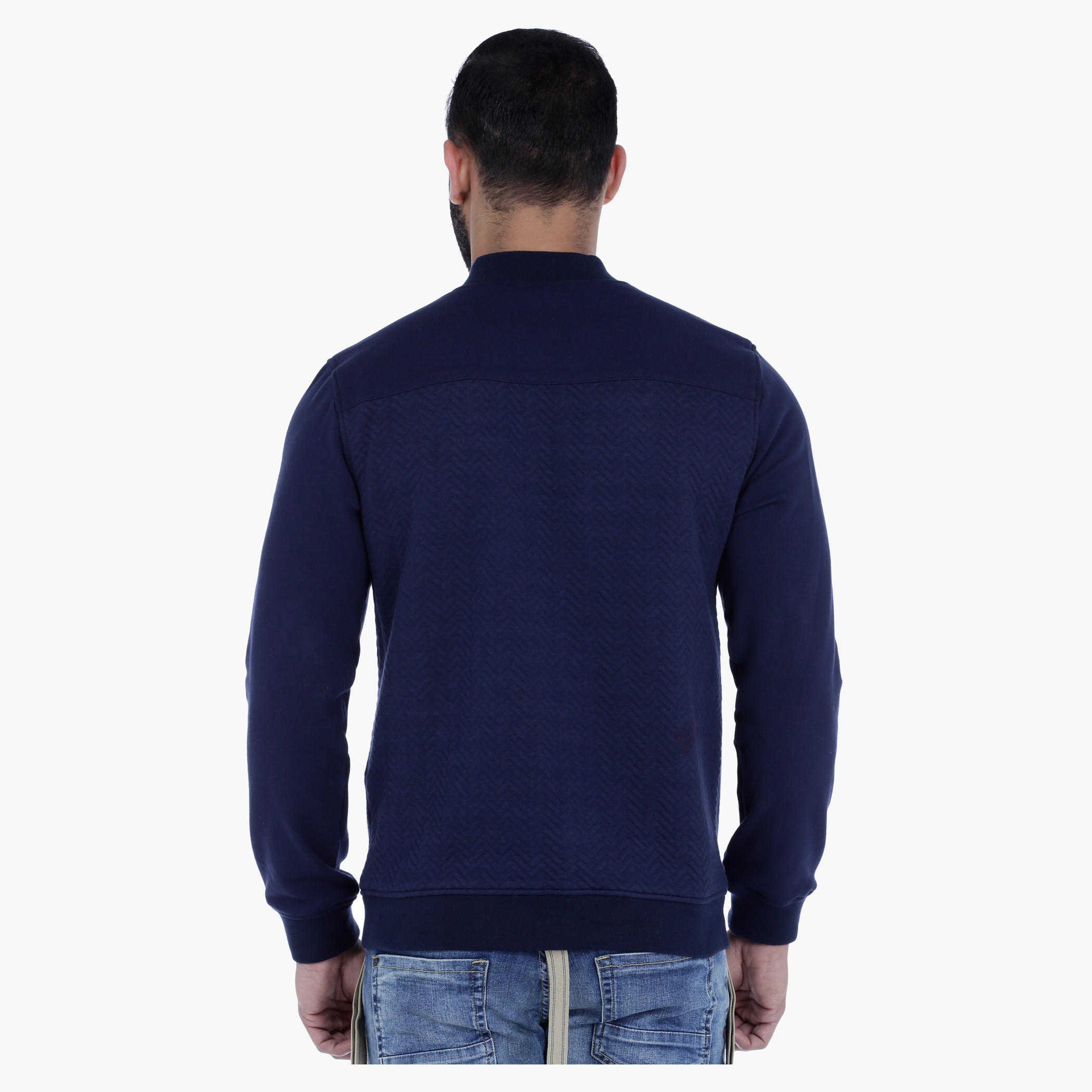 Knit Sweatshirt with Long Sleeves-men-winterwear-hoodiesandsweatshirts-image-4