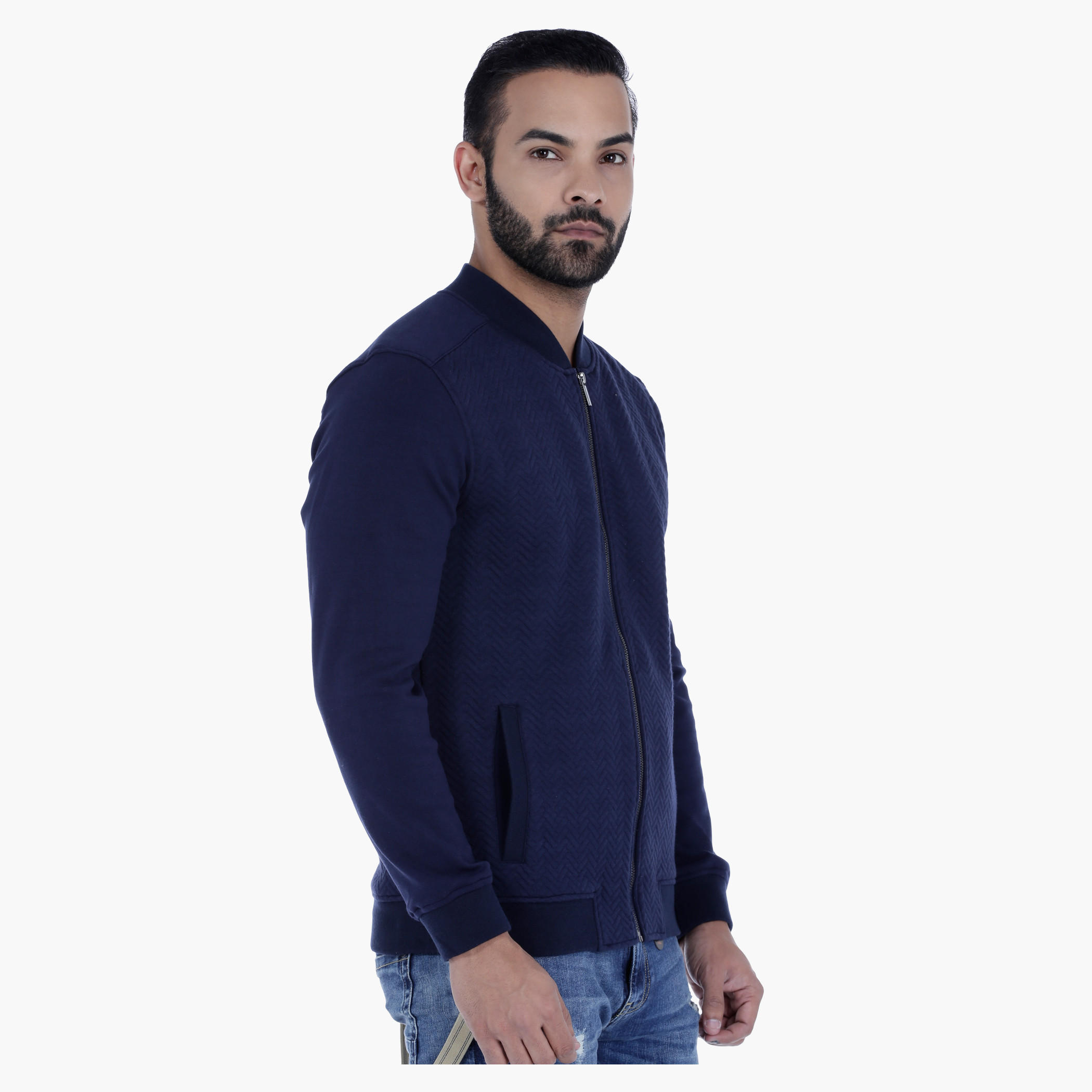 Knit Sweatshirt with Long Sleeves-men-winterwear-hoodiesandsweatshirts-image-3