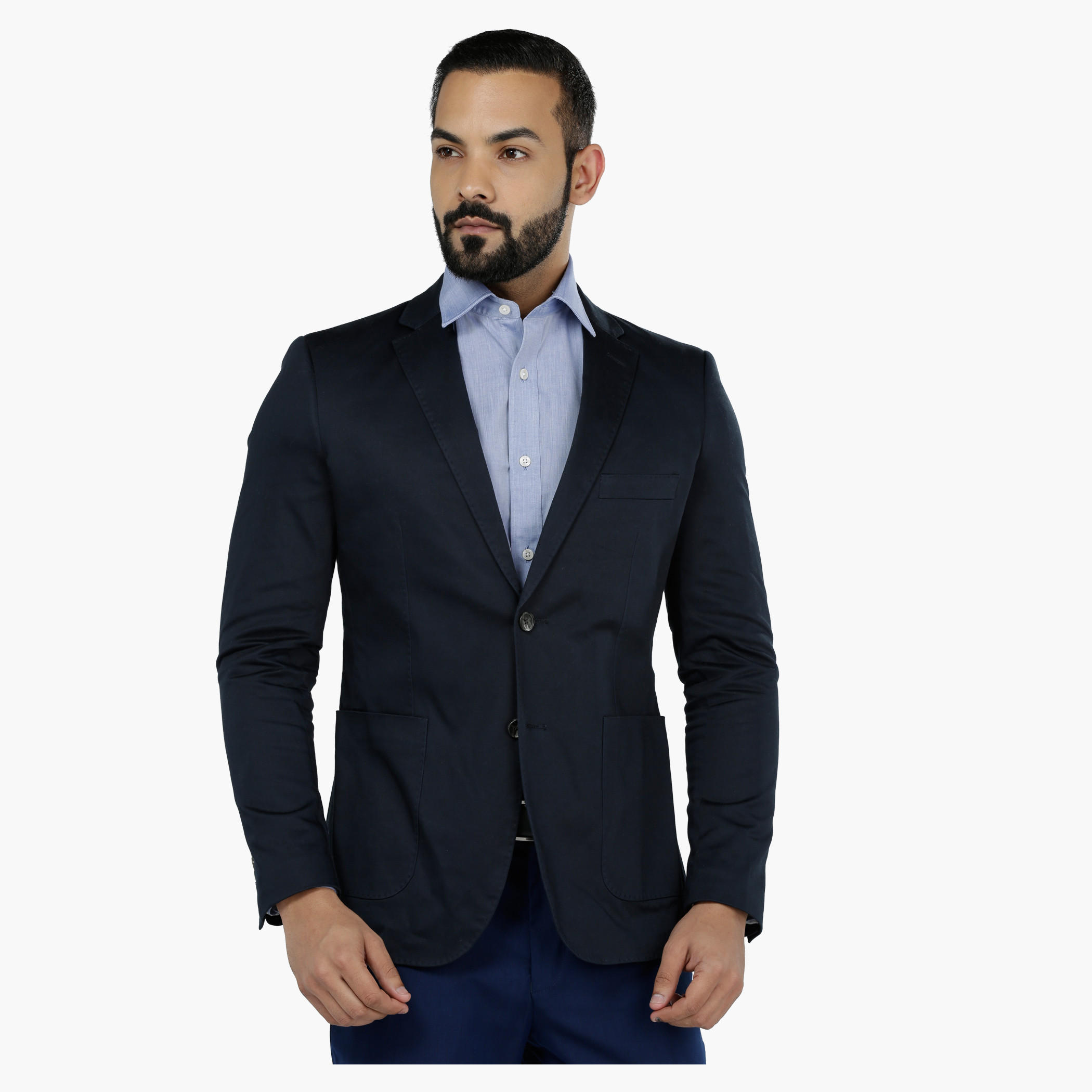 Woven Blazer with Patch Pocket in Slim Fit-men-winterwear-jacketsandblazers-image-1
