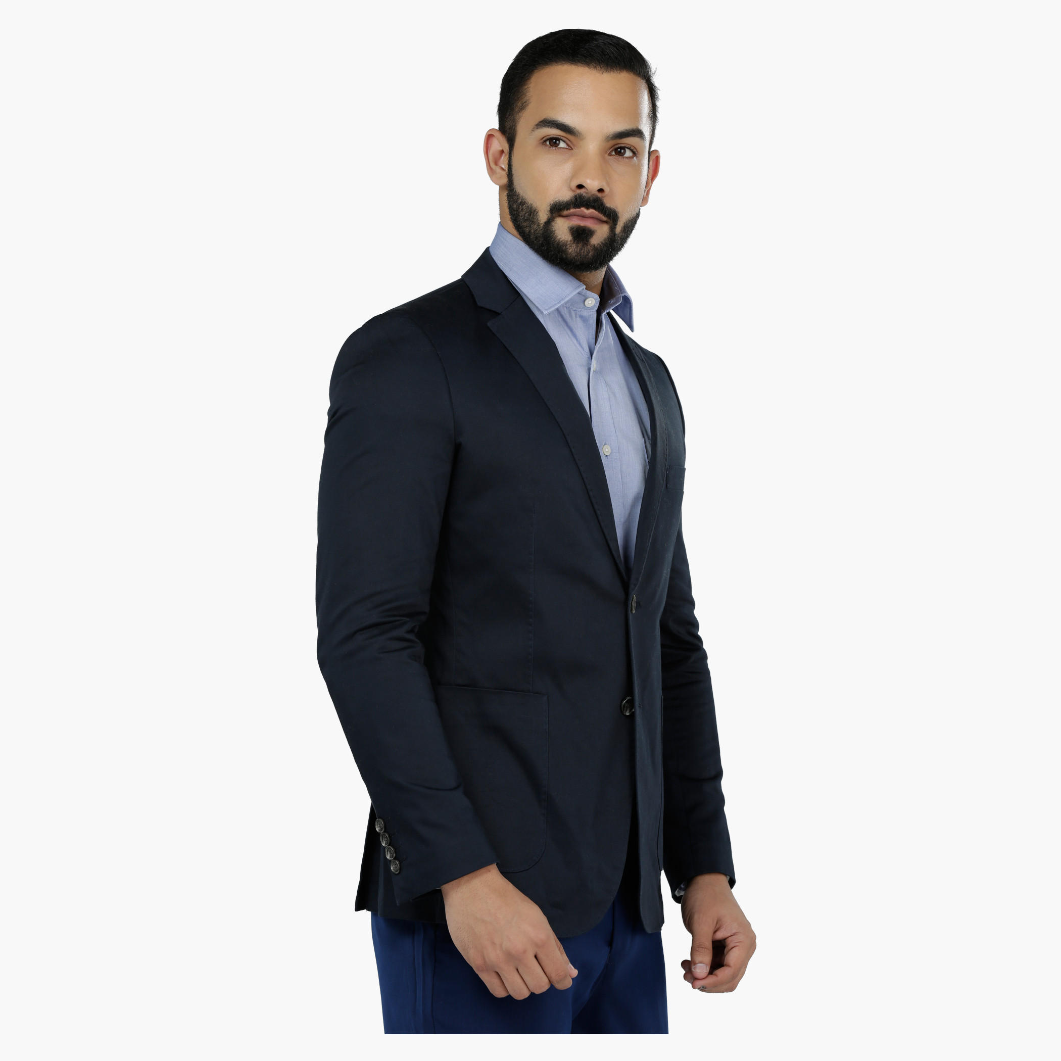 Woven Blazer with Patch Pocket in Slim Fit-men-winterwear-jacketsandblazers-image-3